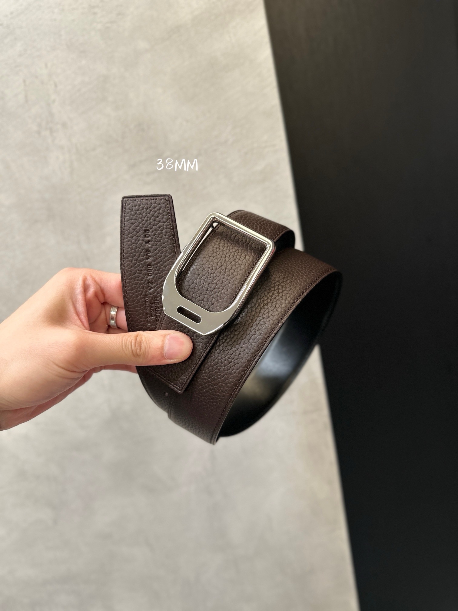 Basic Belt Top Grain Leather 38cm