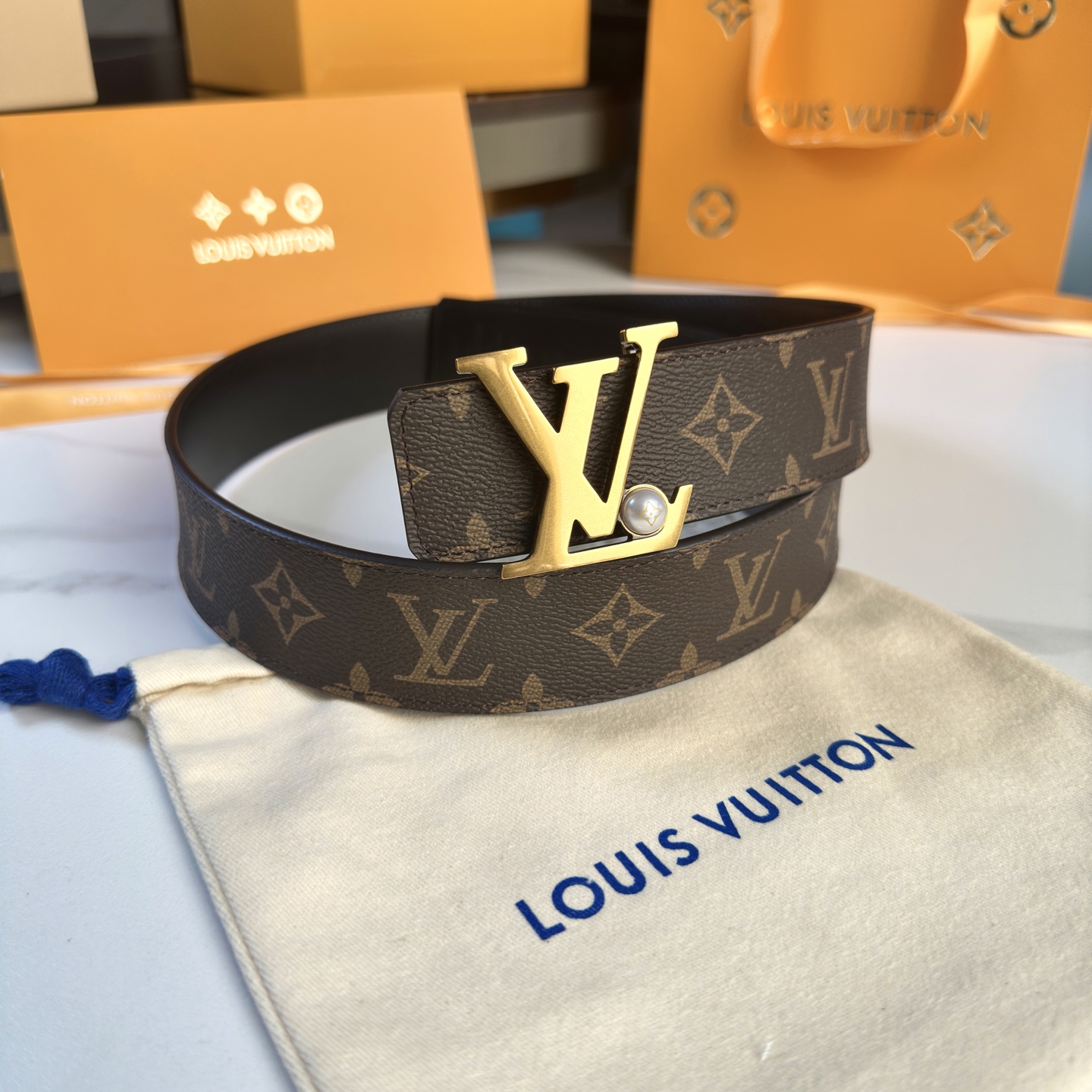 Louis Vuitton Basic Belt Cow Leather S-l