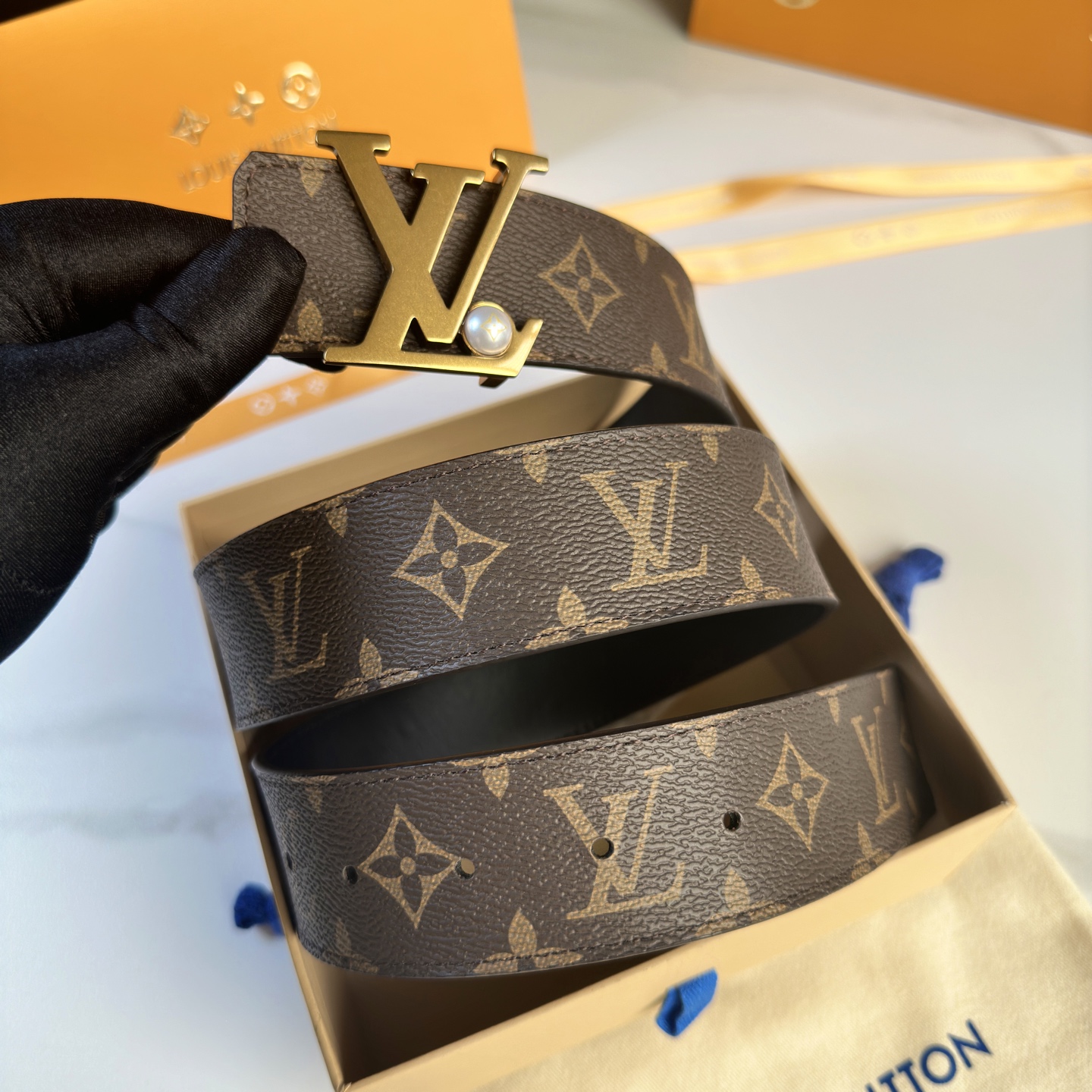 Louis Vuitton Basic Belt Cow Leather S-l