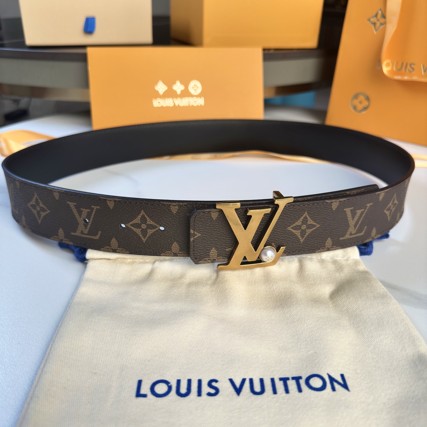 Louis Vuitton Basic Belt Cow Leather S-l