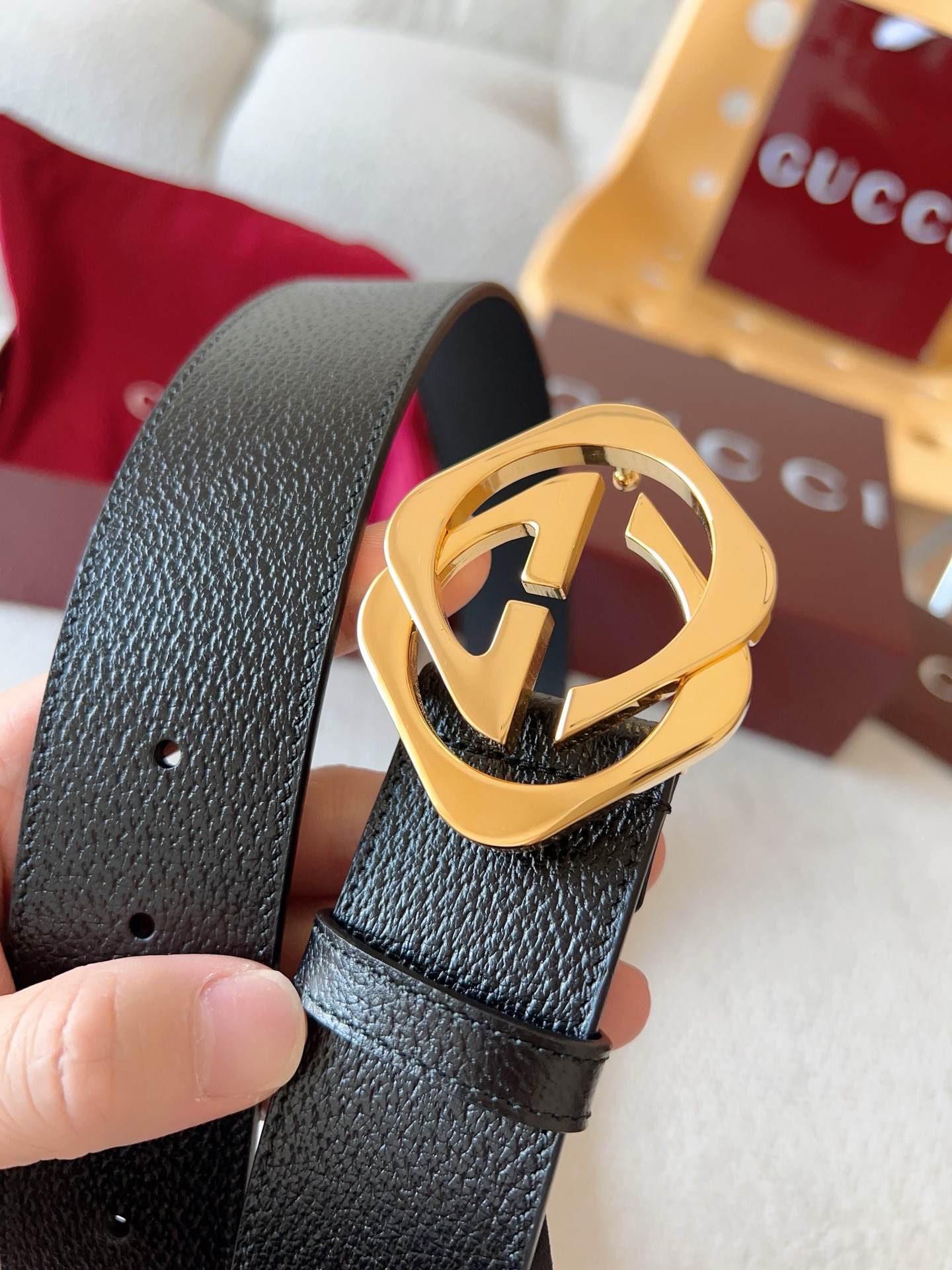 Gucci Leather Belt Cow Leather 13514-m