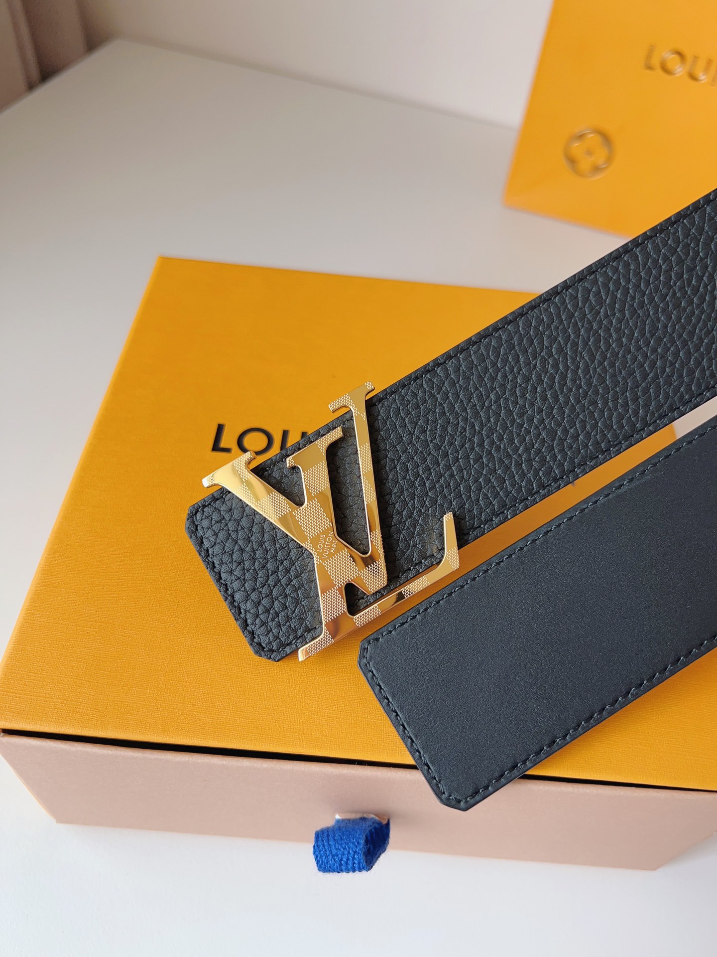 Louis Vuitton Male Basic Belt Cow Leather S-m-l