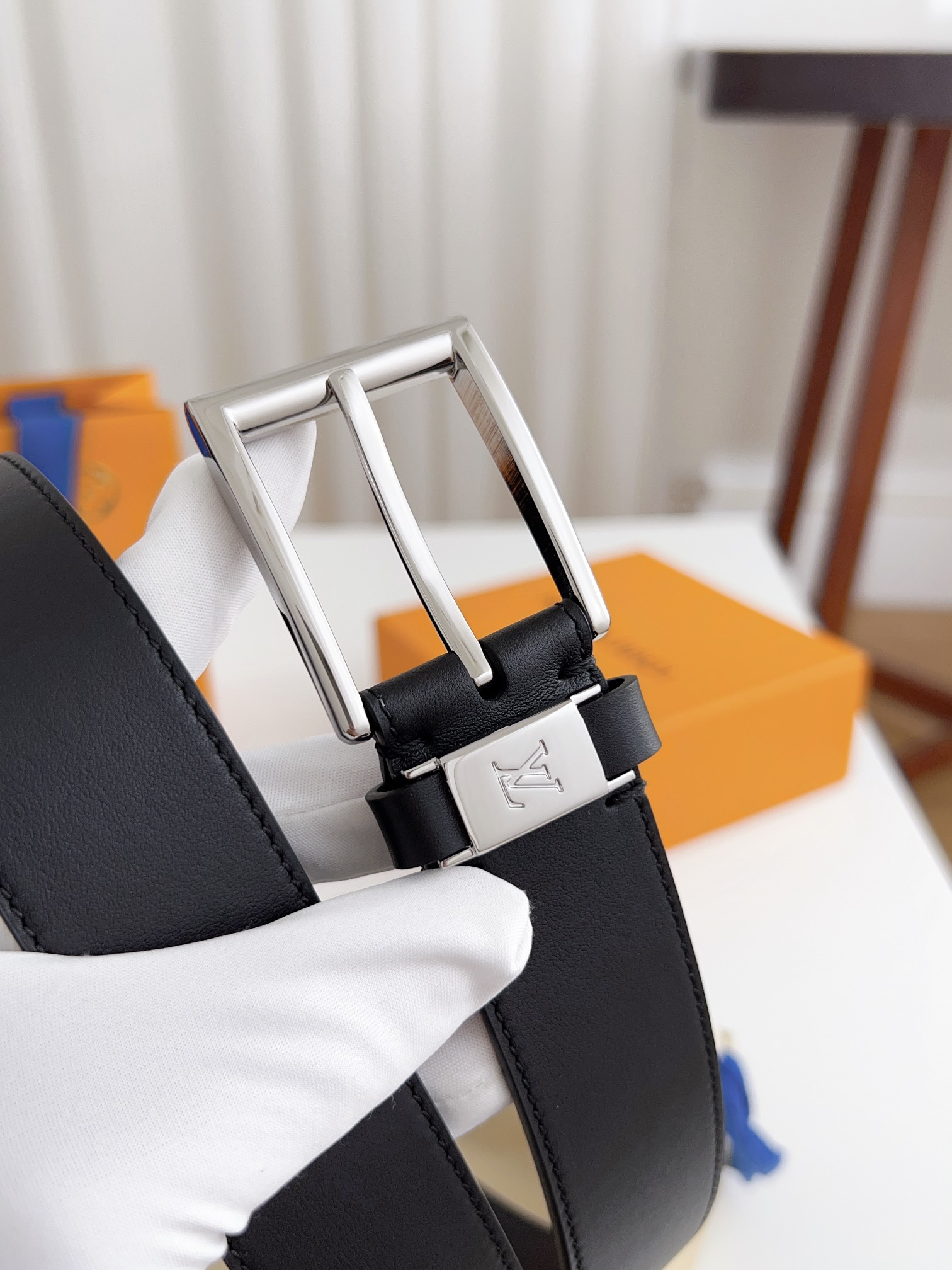 Louis Vuitton Male Basic Belt Cow Leather 125cm-l