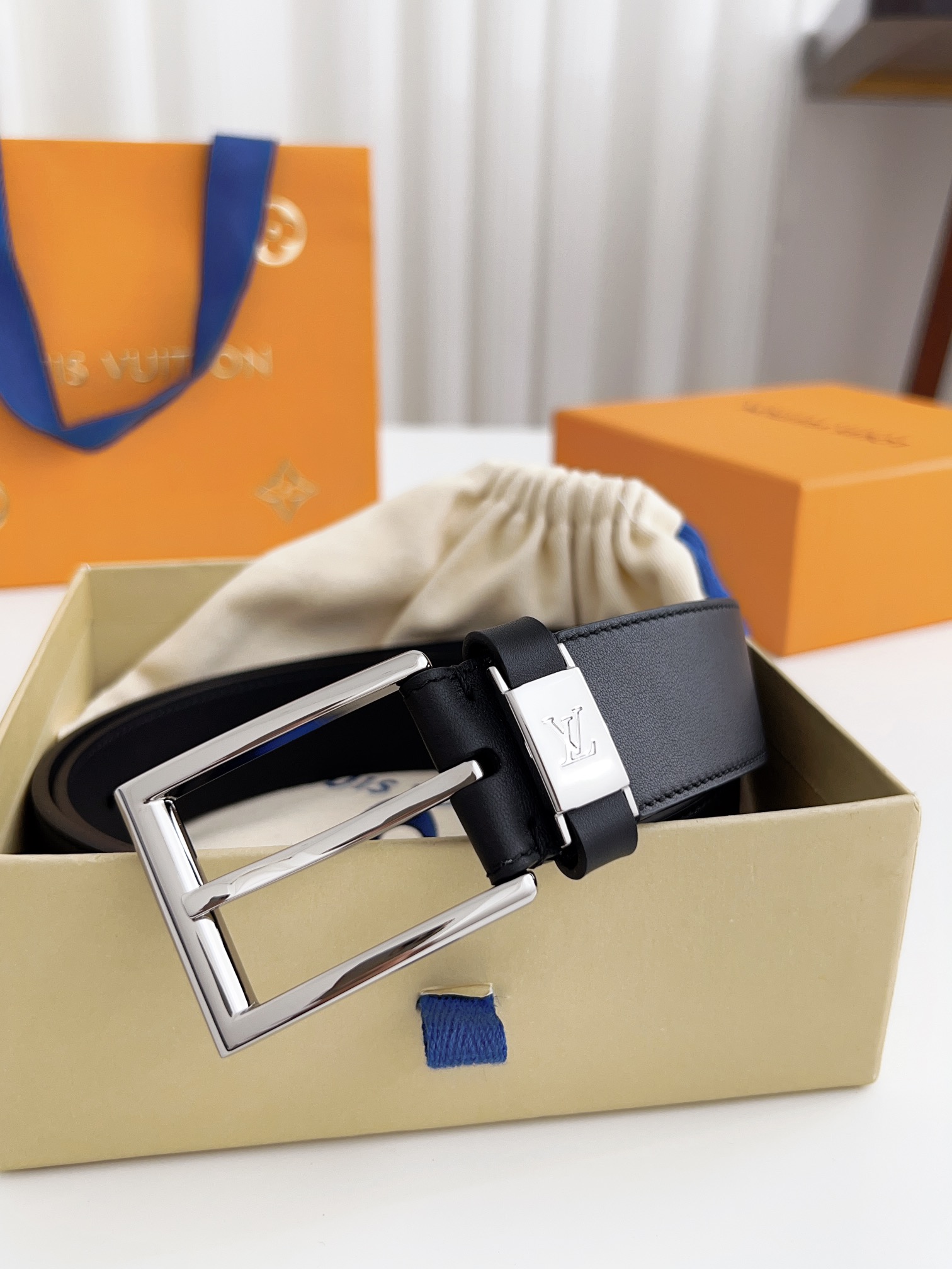 Louis Vuitton Male Basic Belt Cow Leather 125cm-l