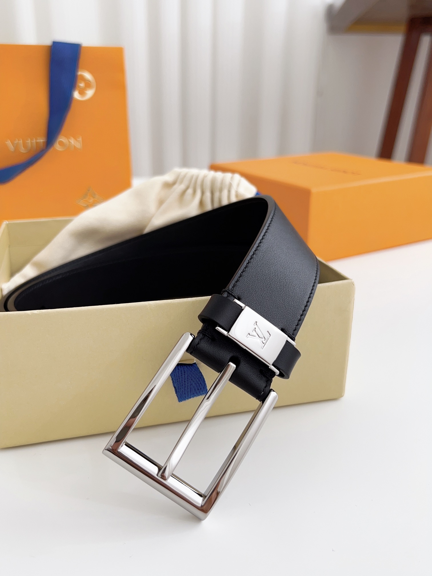 Louis Vuitton Male Basic Belt Cow Leather 125cm-l