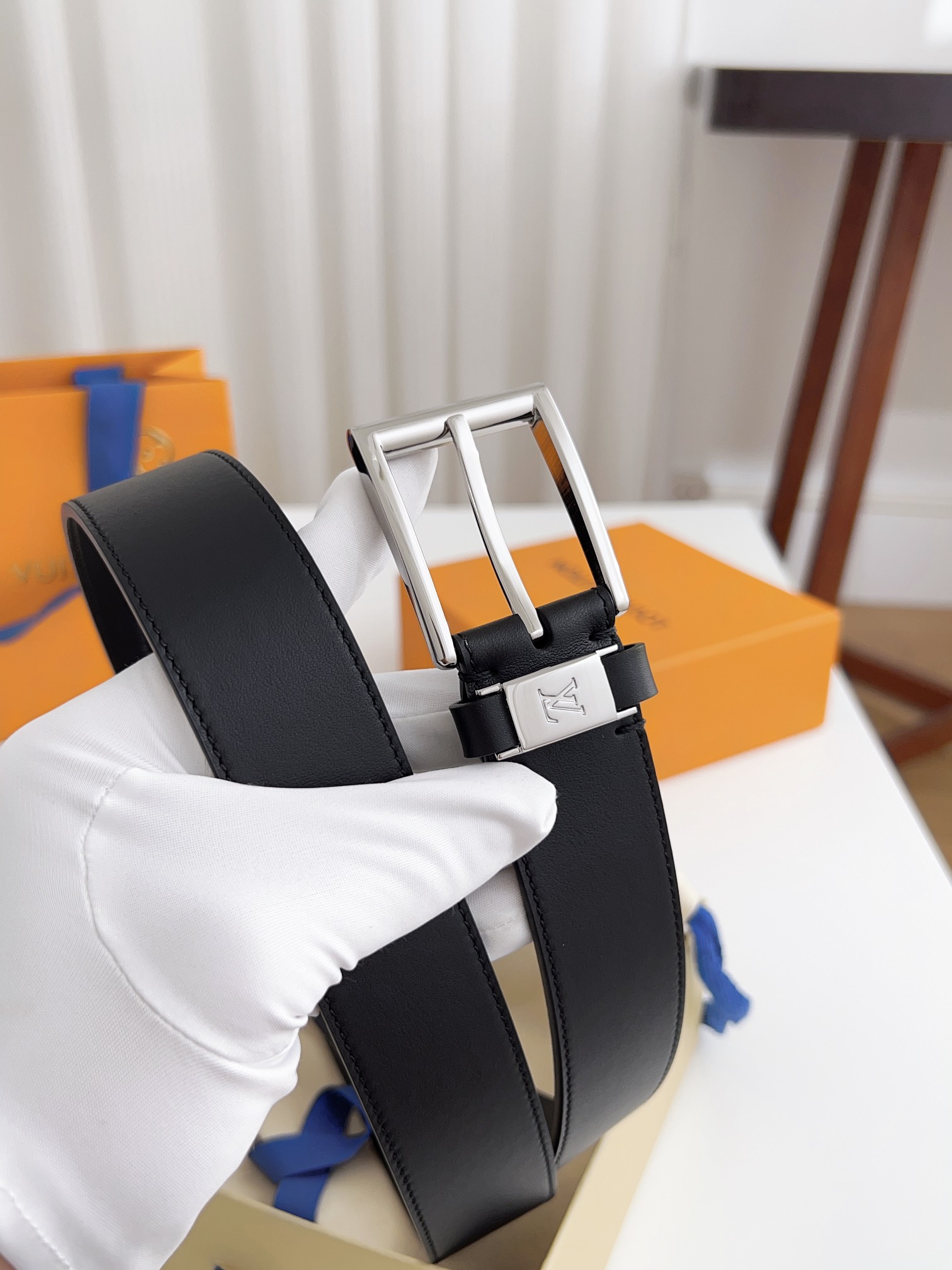 Louis Vuitton Male Basic Belt Cow Leather 125cm-l