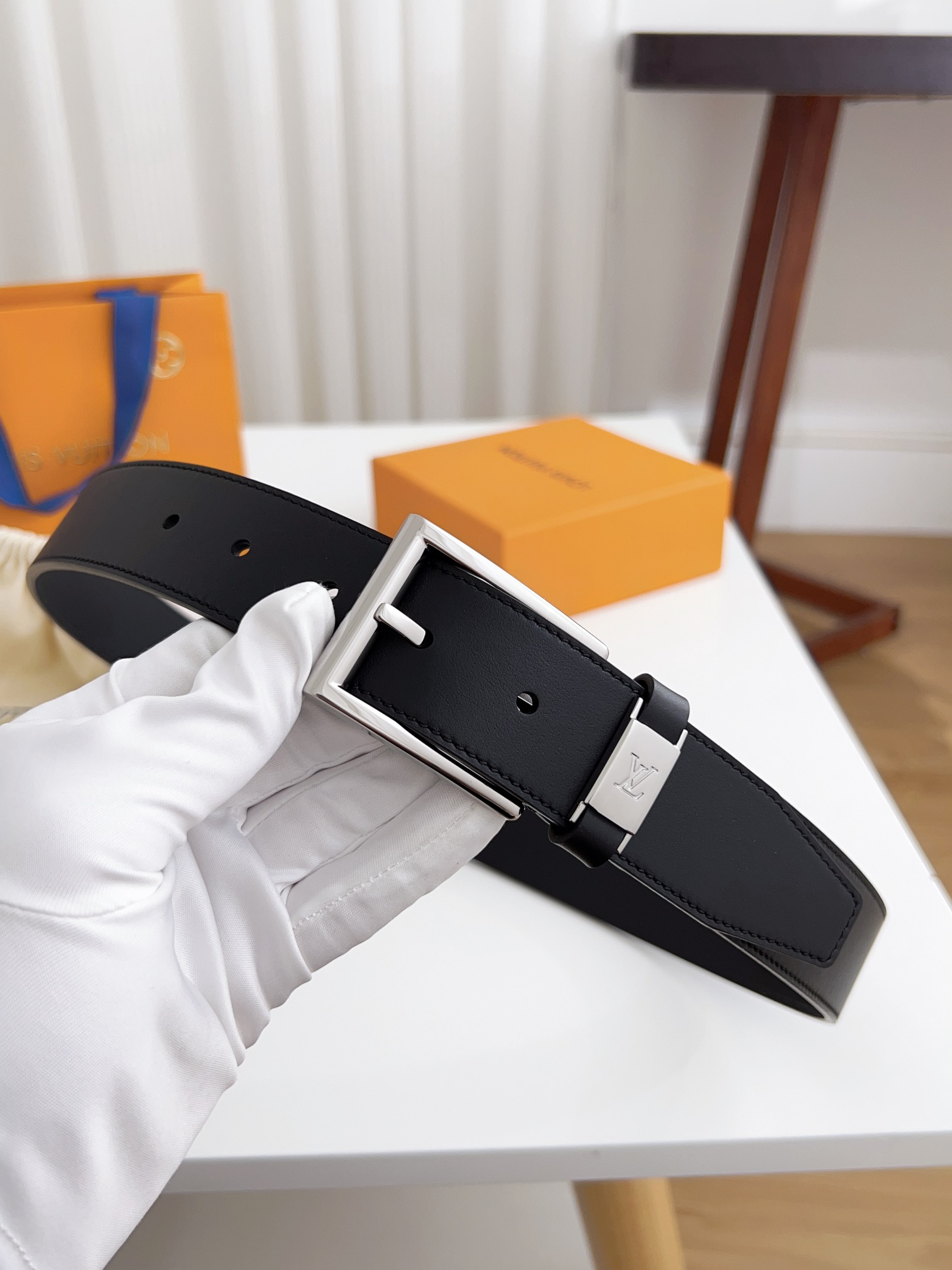 Louis Vuitton Male Basic Belt Cow Leather 125cm-l