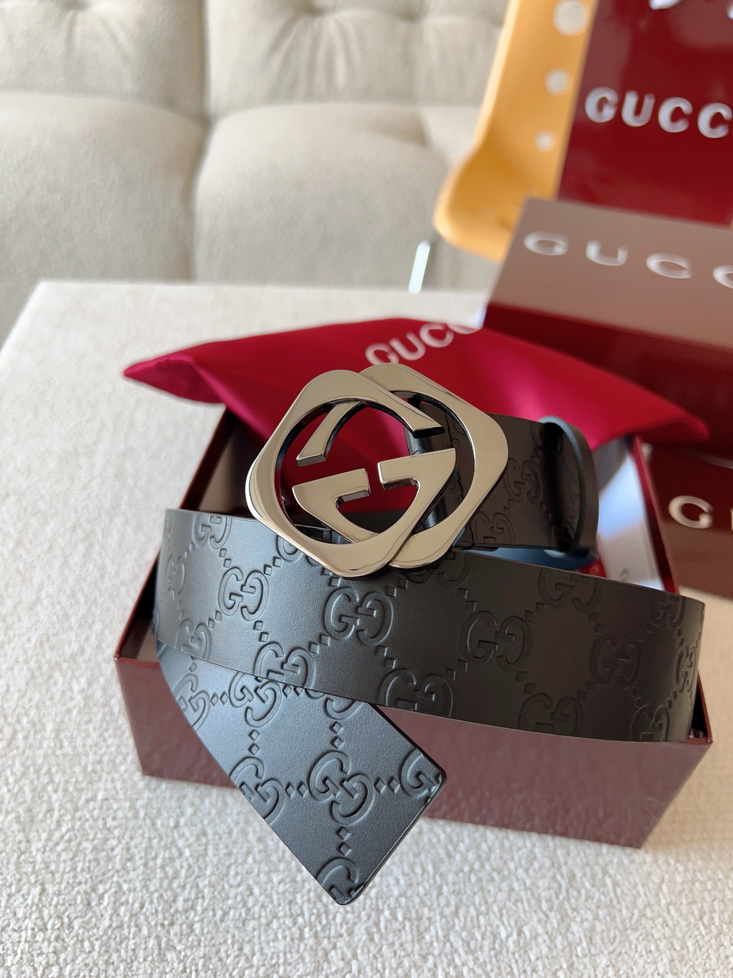 Gucci Leather Belt Top Grain Leather 13514-s-m