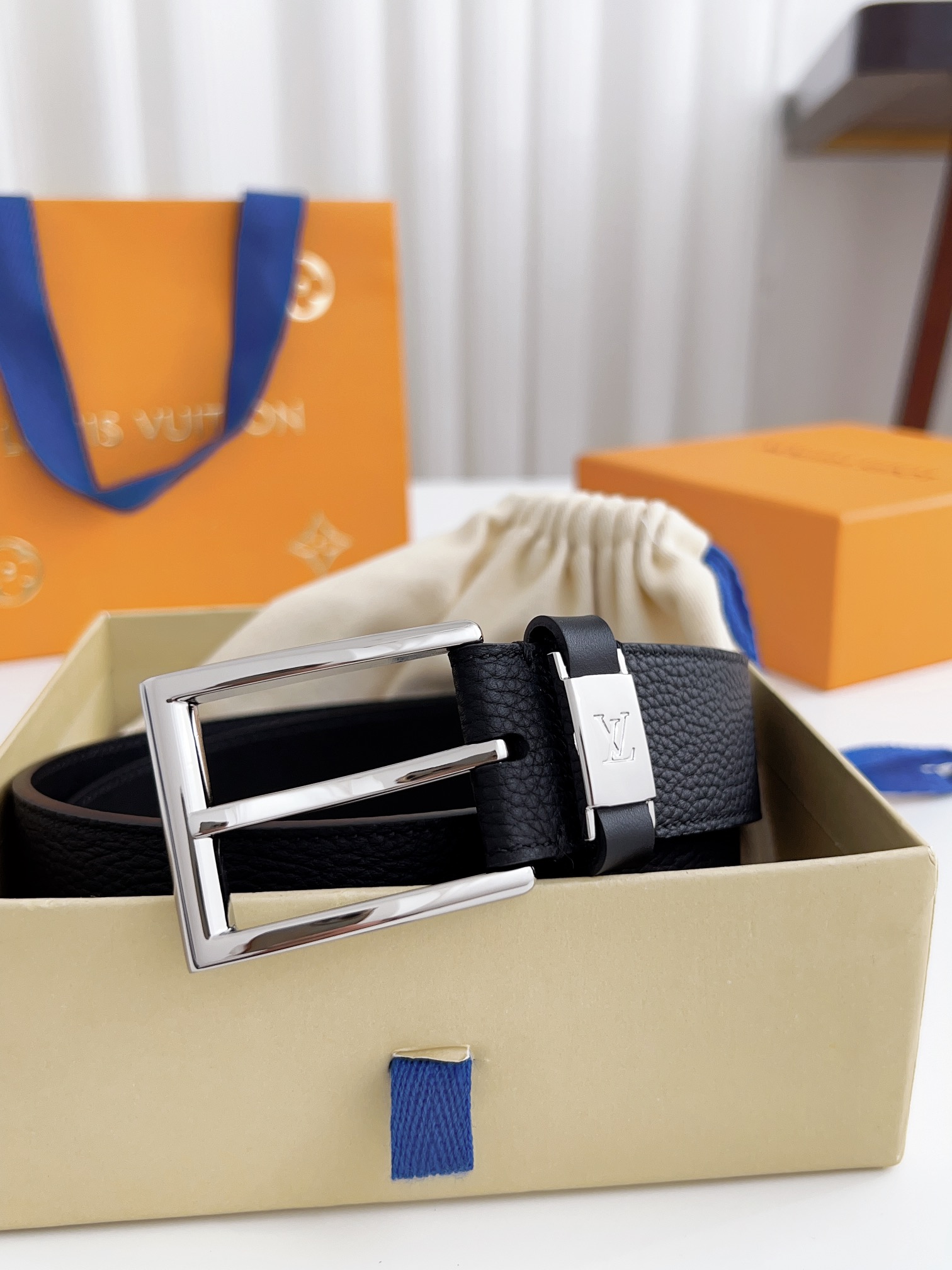 Louis Vuitton Male Basic Belt Cow Leather 125cm-l