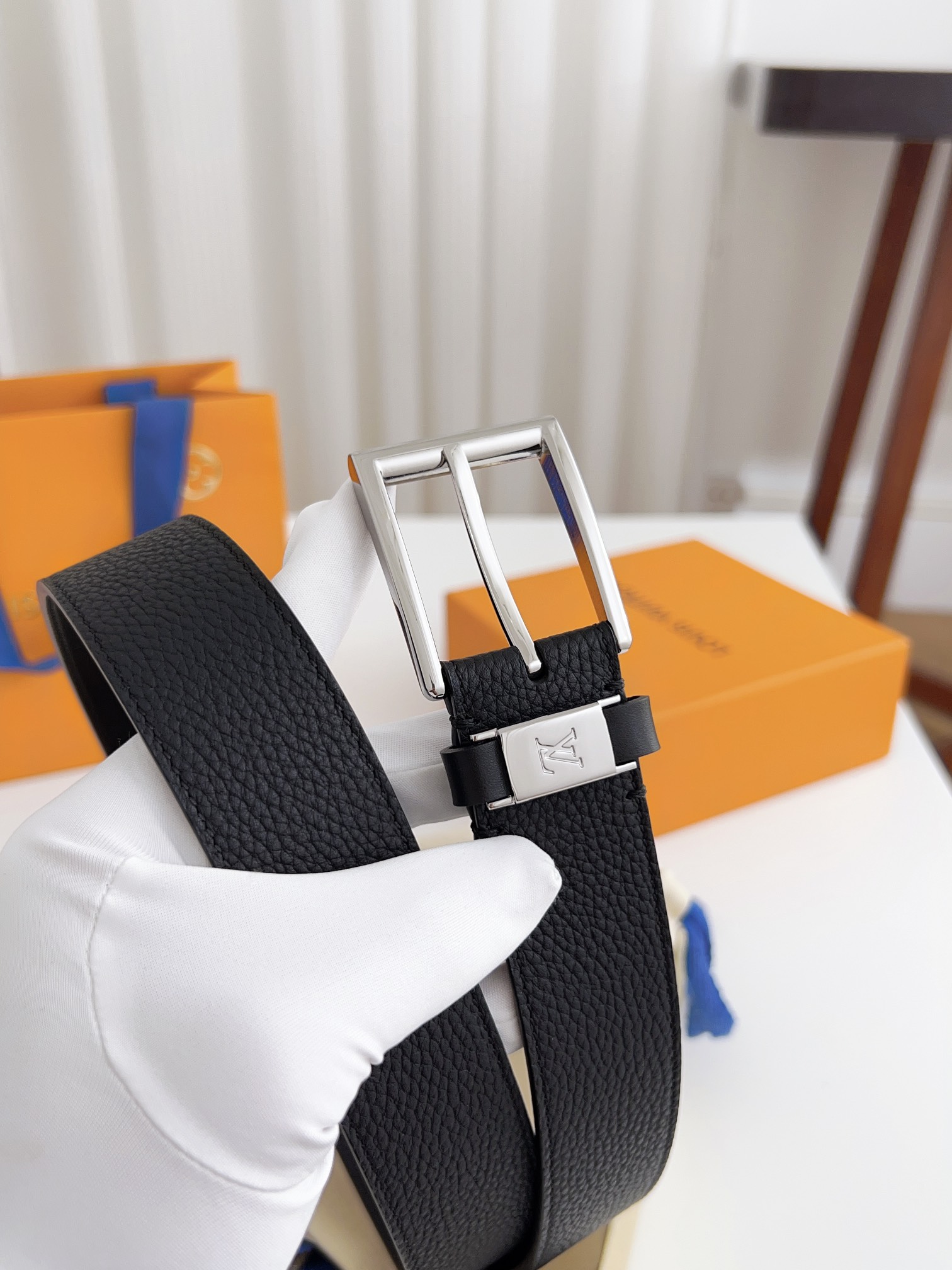 Louis Vuitton Male Basic Belt Cow Leather 125cm-l