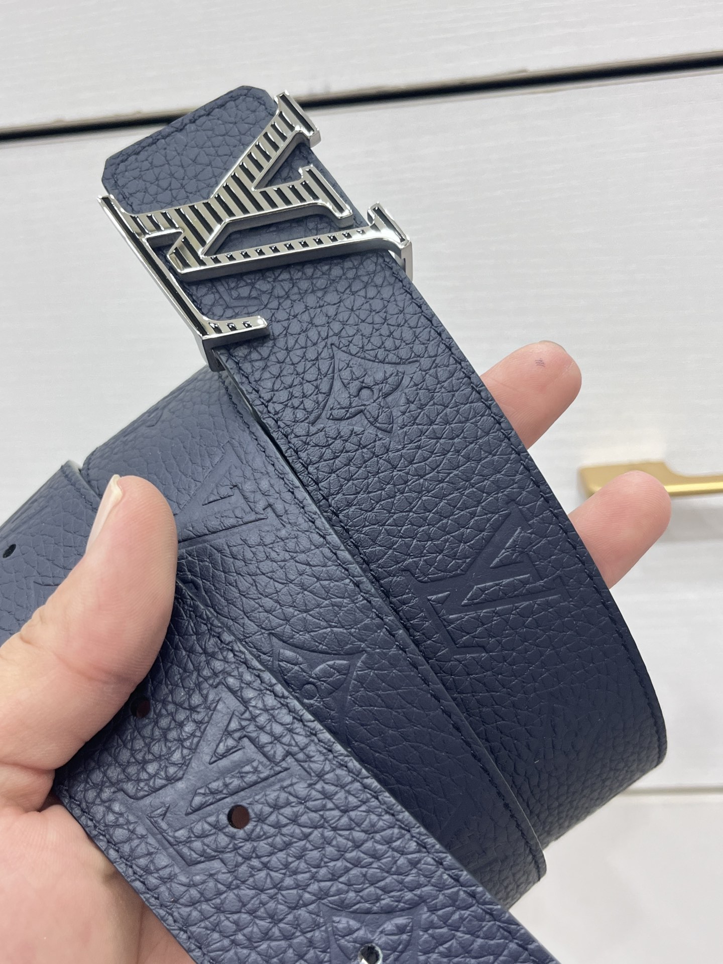 Louis Vuitton Male Basic Belt Cow Leather 40mm-l