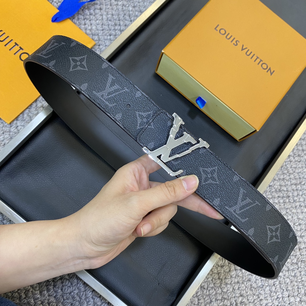 Louis Vuitton Male Leather Belt Top Grain Leather S-m-l