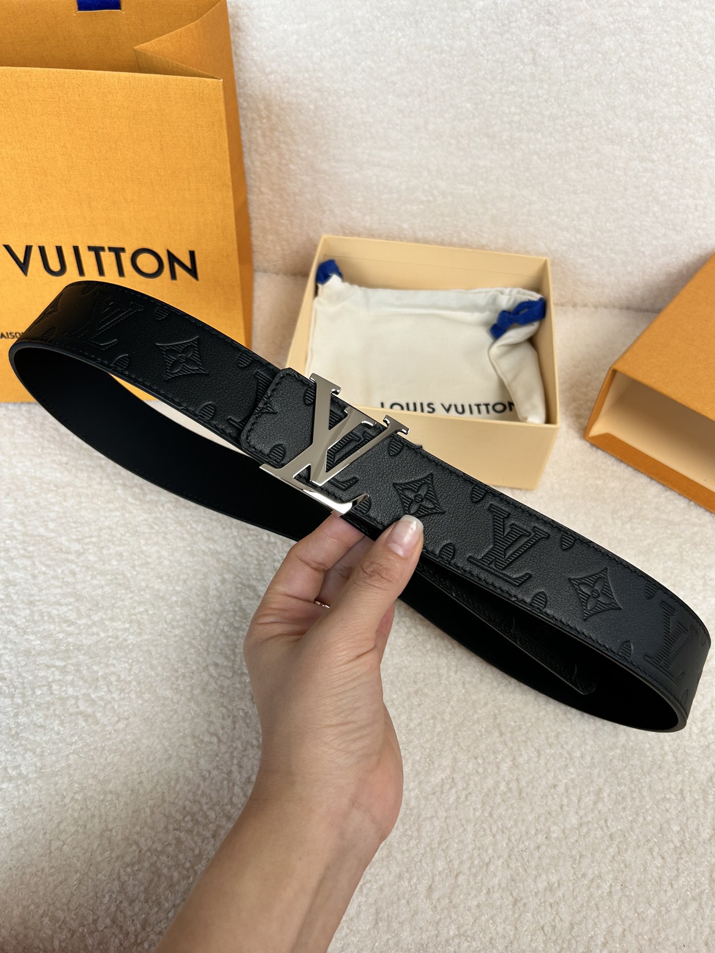 Louis Vuitton Male Basic Belt Cow Leather M-l