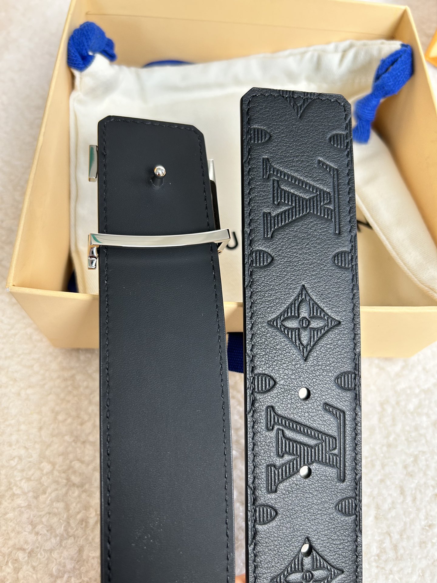 Louis Vuitton Male Basic Belt Cow Leather M-l