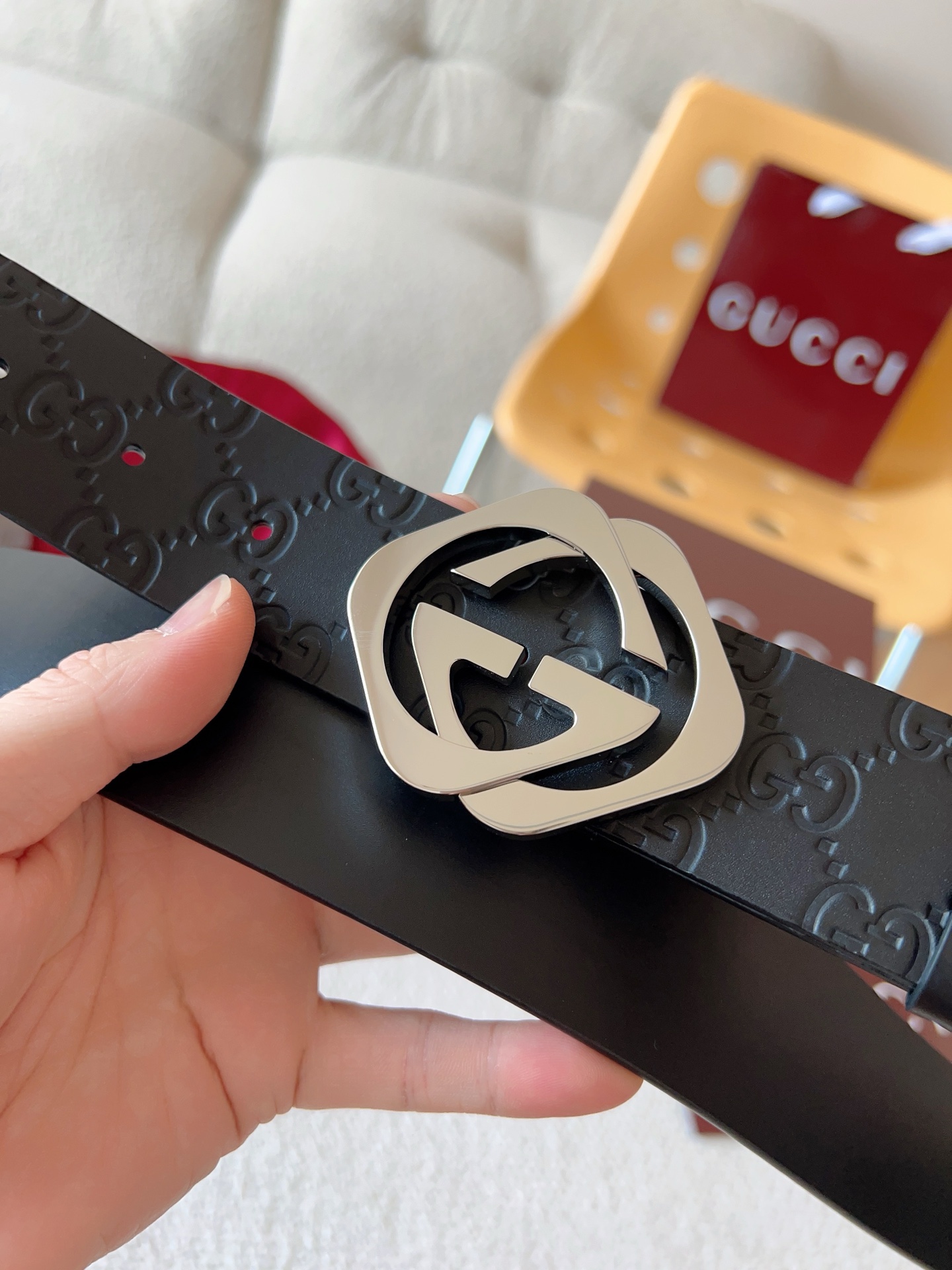 Gucci Leather Belt Top Grain Leather 13514-s-m