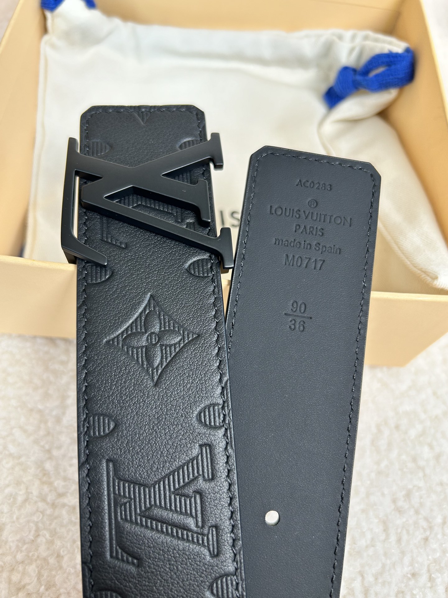 Louis Vuitton Male Basic Belt Cow Leather M-l