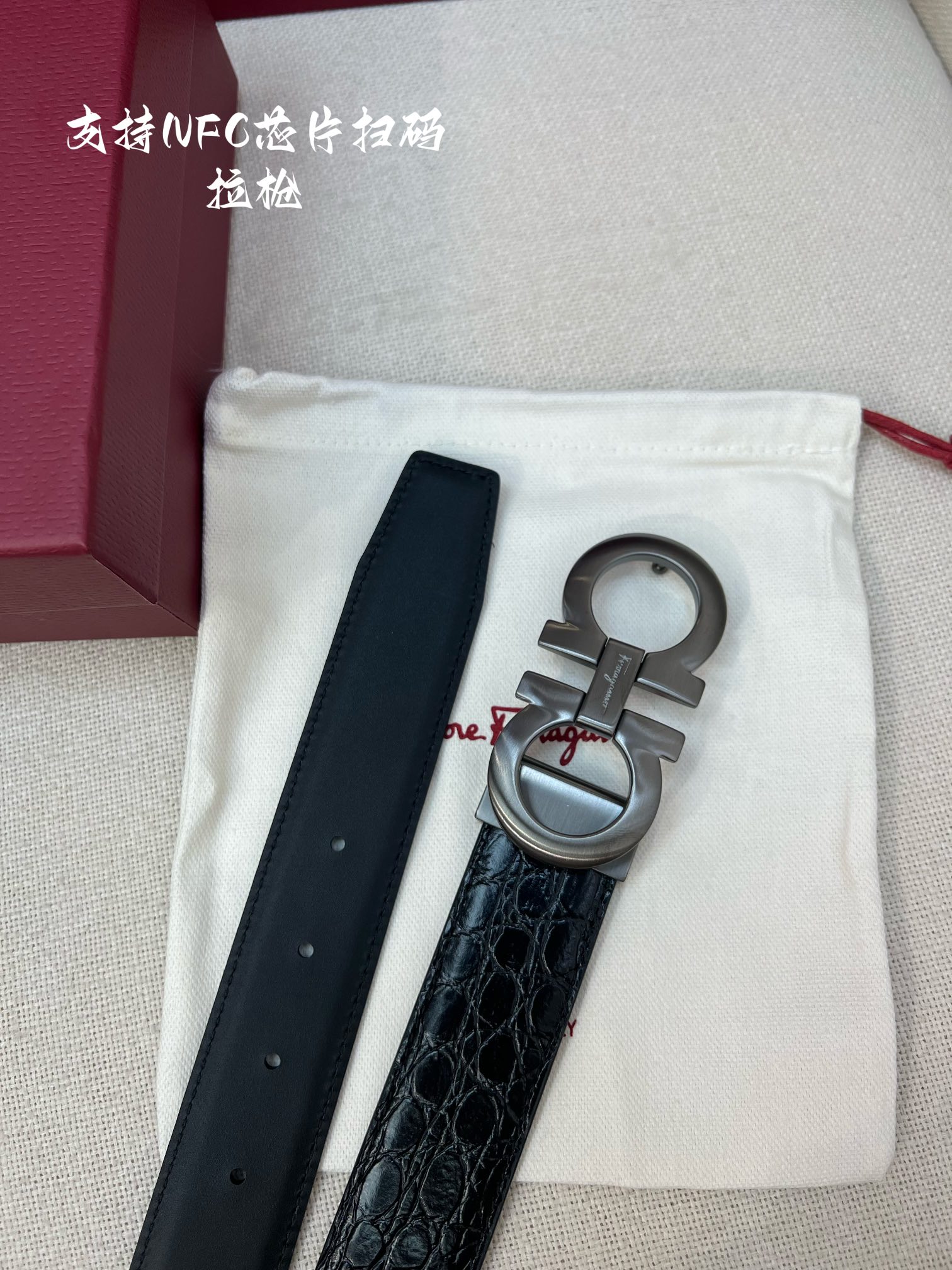 Salvatore Ferragamo Male Leather Belt Cow Leather M