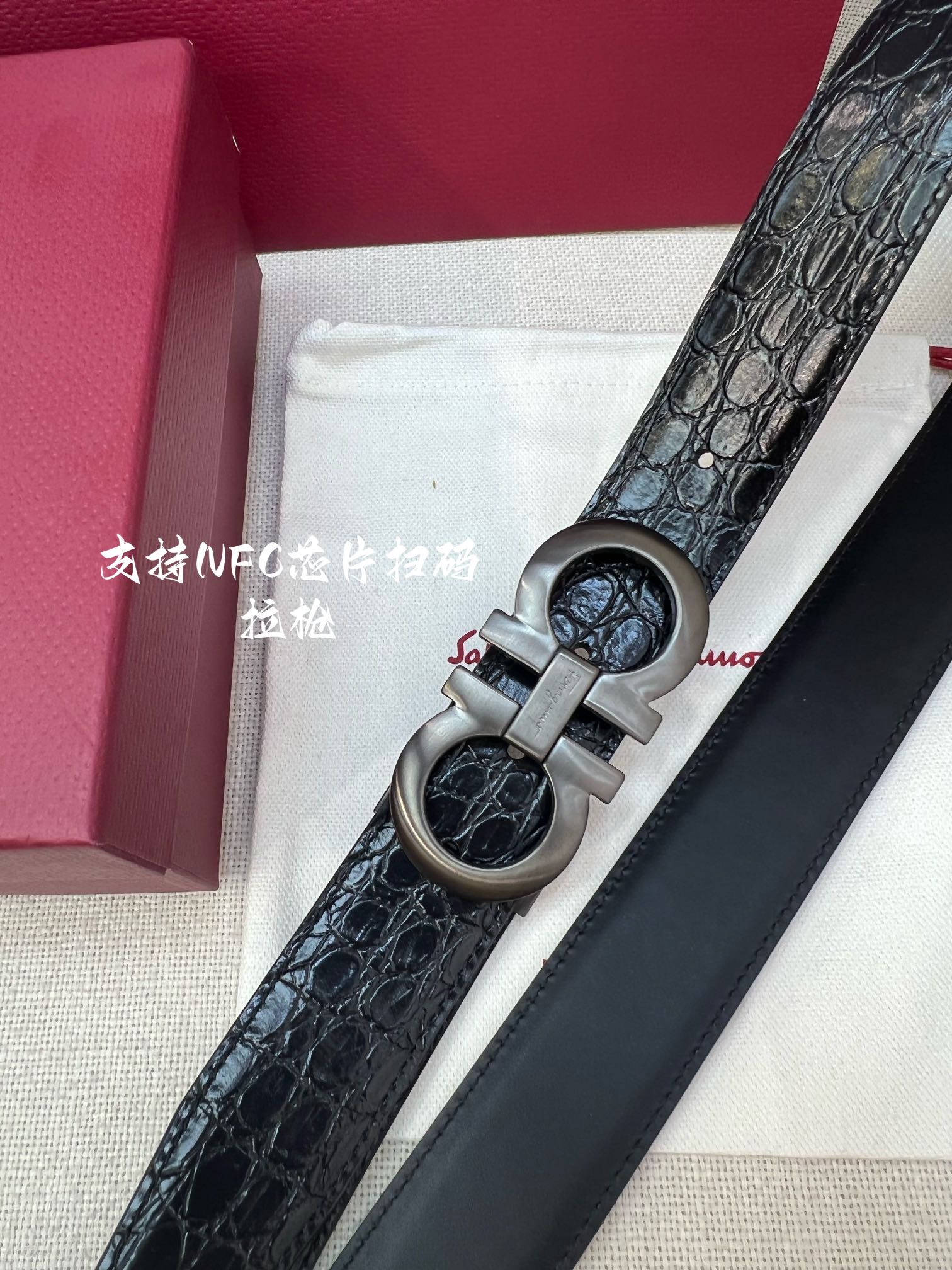 Salvatore Ferragamo Male Leather Belt Cow Leather M