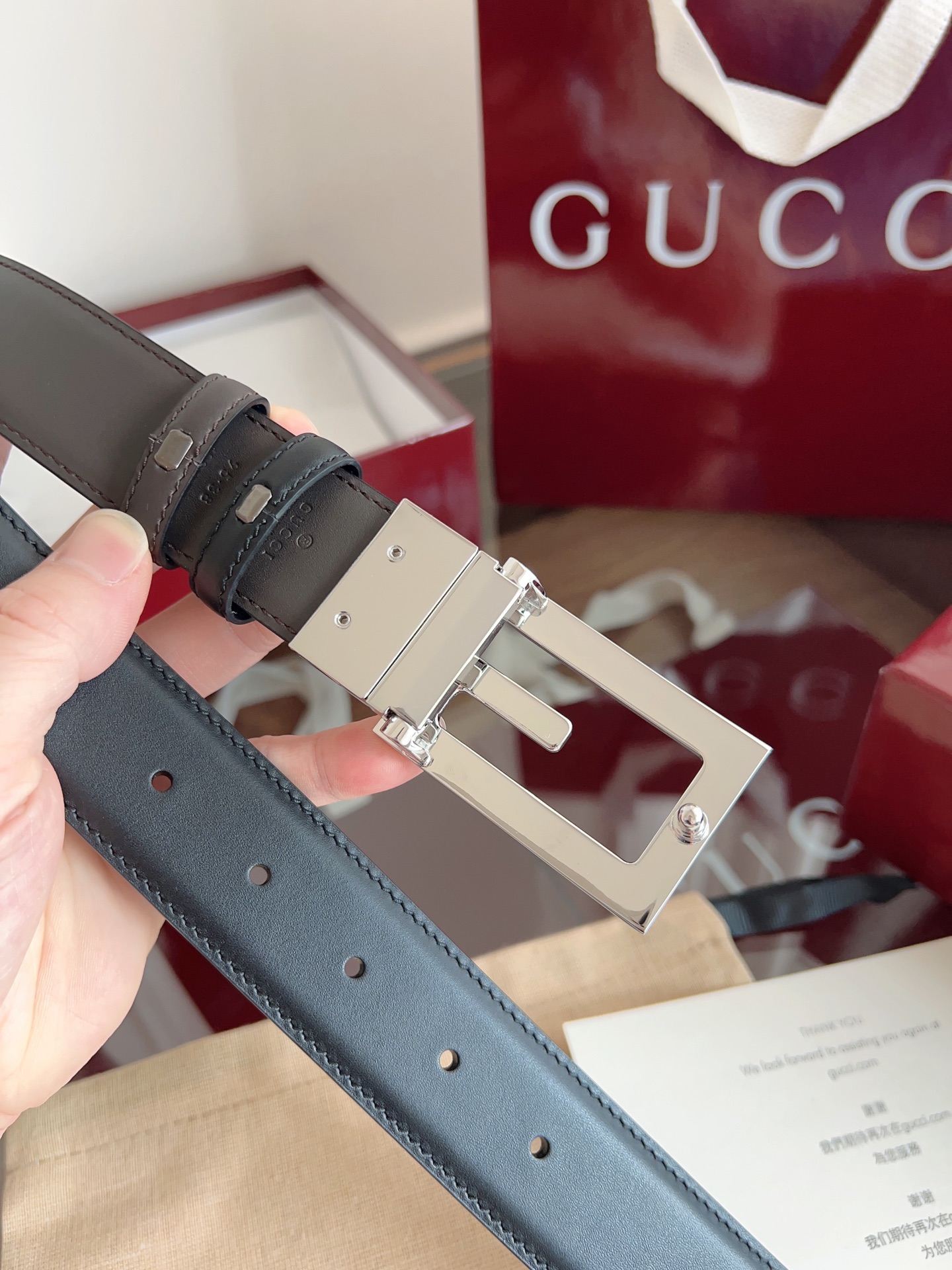 Gucci Basic Belt Cow Leather 13514-m