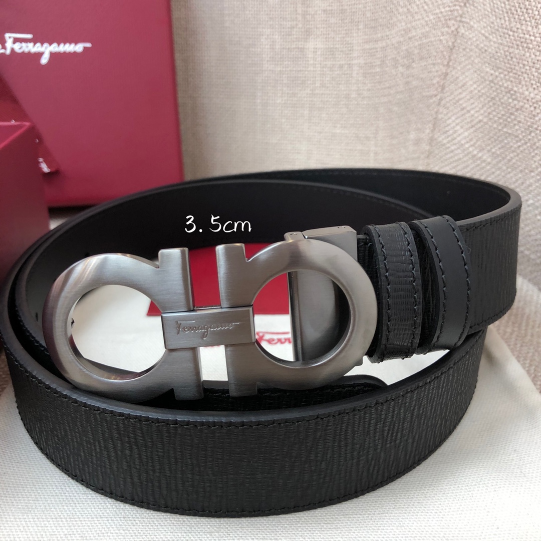 Salvatore Ferragamo Male Leather Belt Cow Leather M
