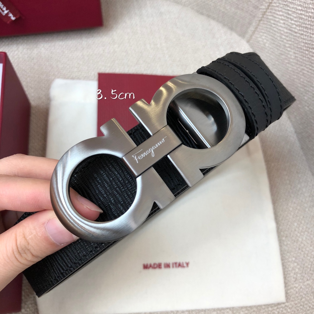 Salvatore Ferragamo Male Leather Belt Cow Leather M