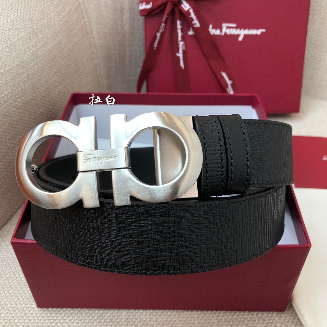 Salvatore Ferragamo Male Leather Belt Cow Leather M