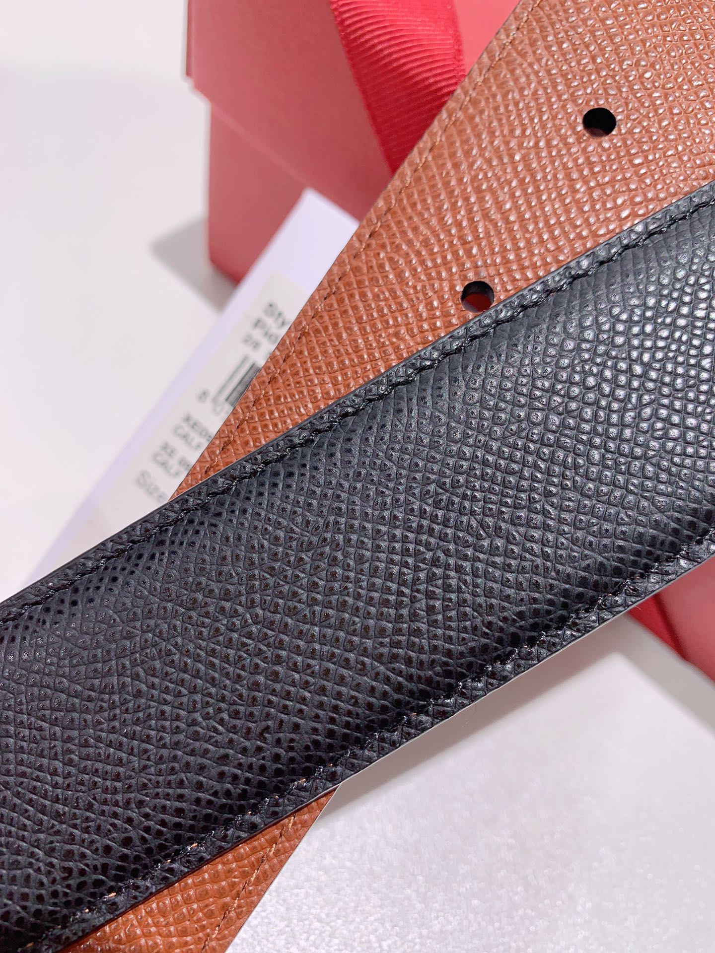 Salvatore Ferragamo Male Leather Belt Top Grain Leather S-m-l