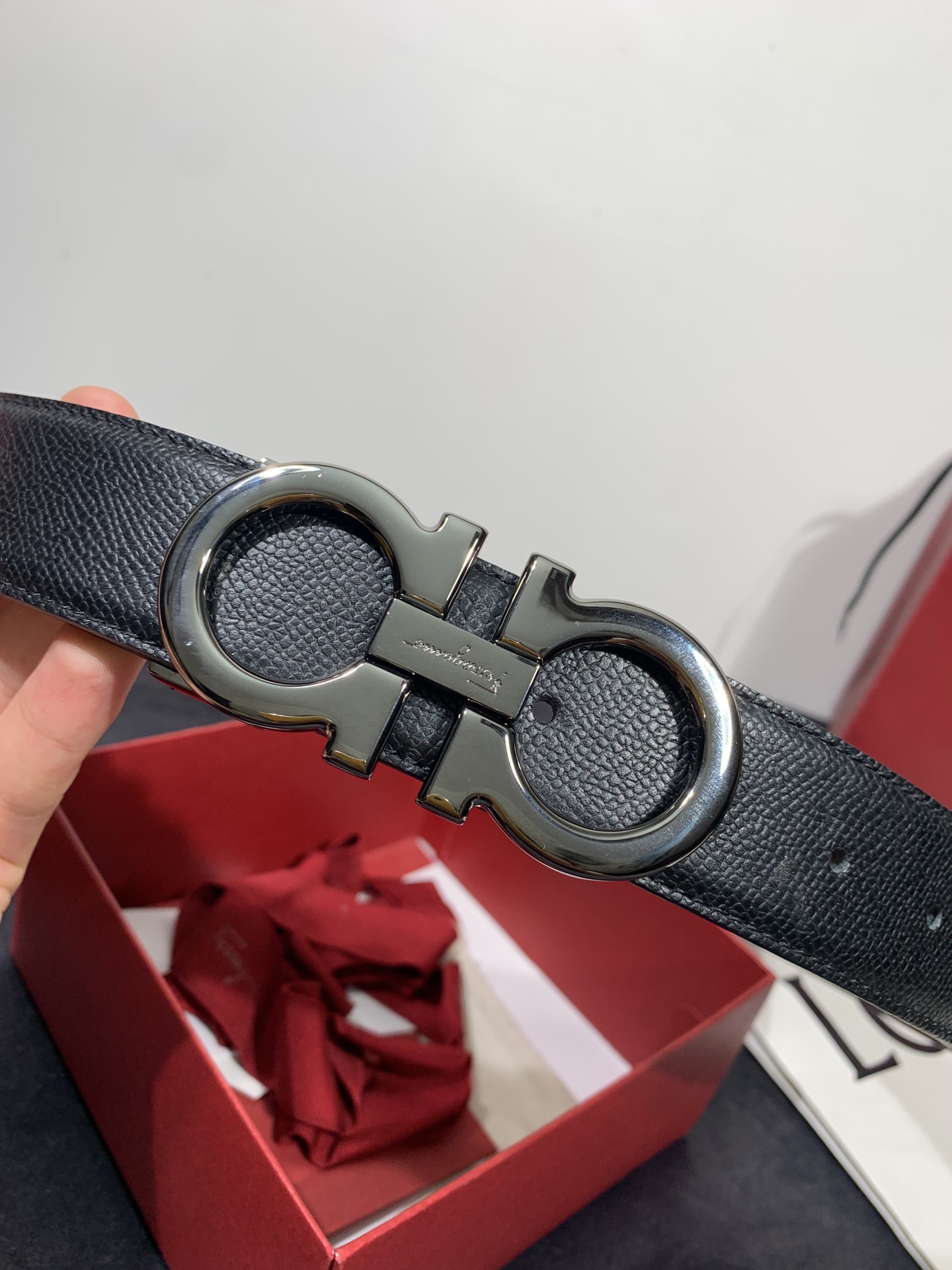 Salvatore Ferragamo Male Leather Belt S-m-l