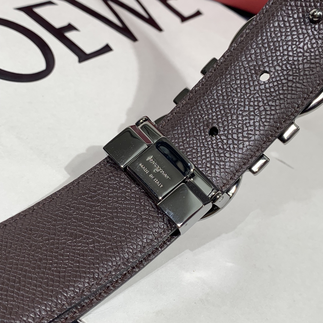 Salvatore Ferragamo Male Leather Belt S-m-l