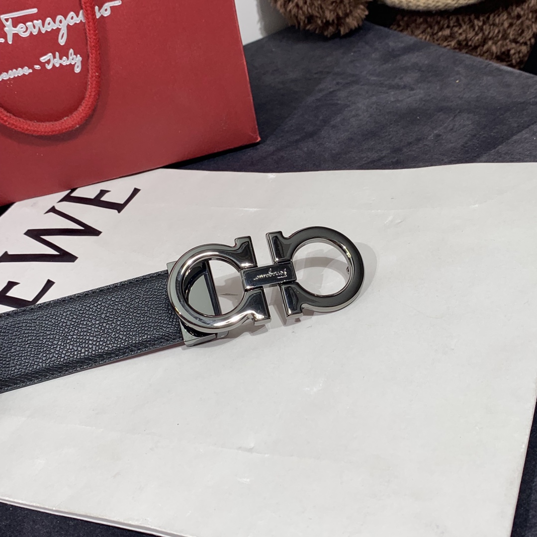 Salvatore Ferragamo Male Leather Belt S-m-l