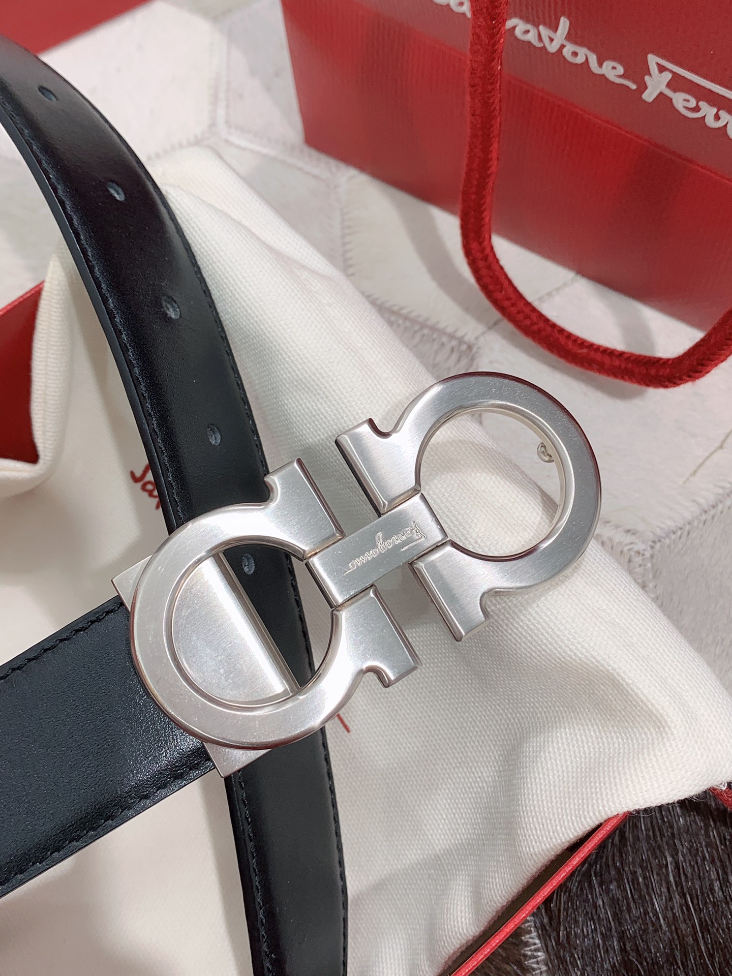 Salvatore Ferragamo Male Leather Belt S-m-l