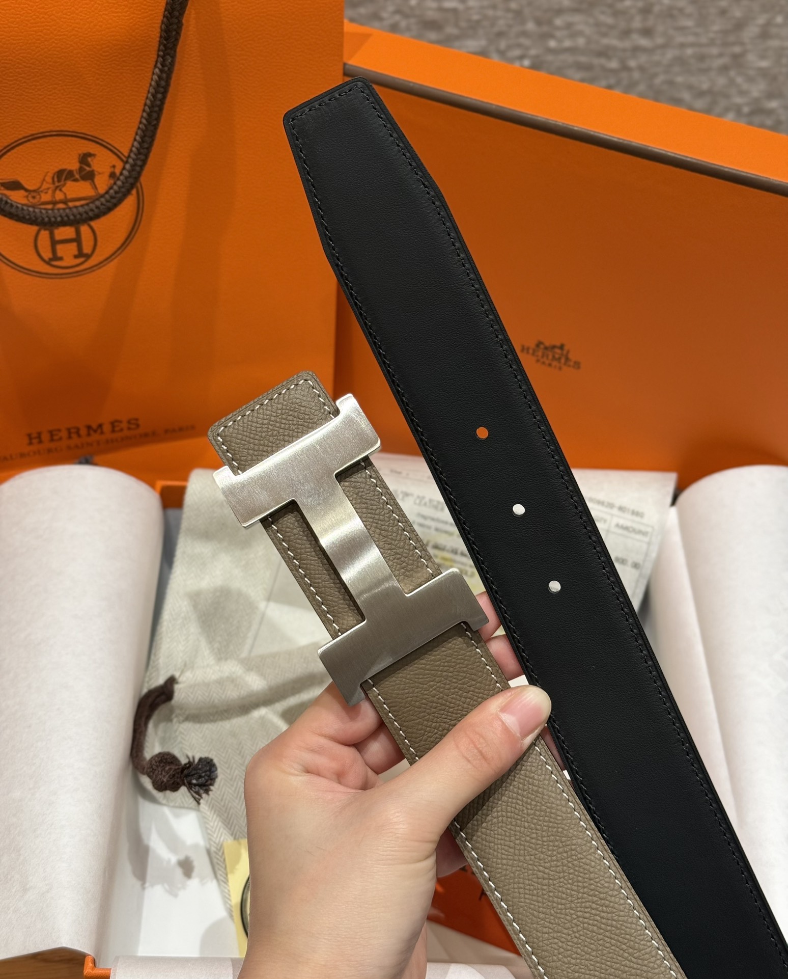 Hermès Male Basic Belt S-m