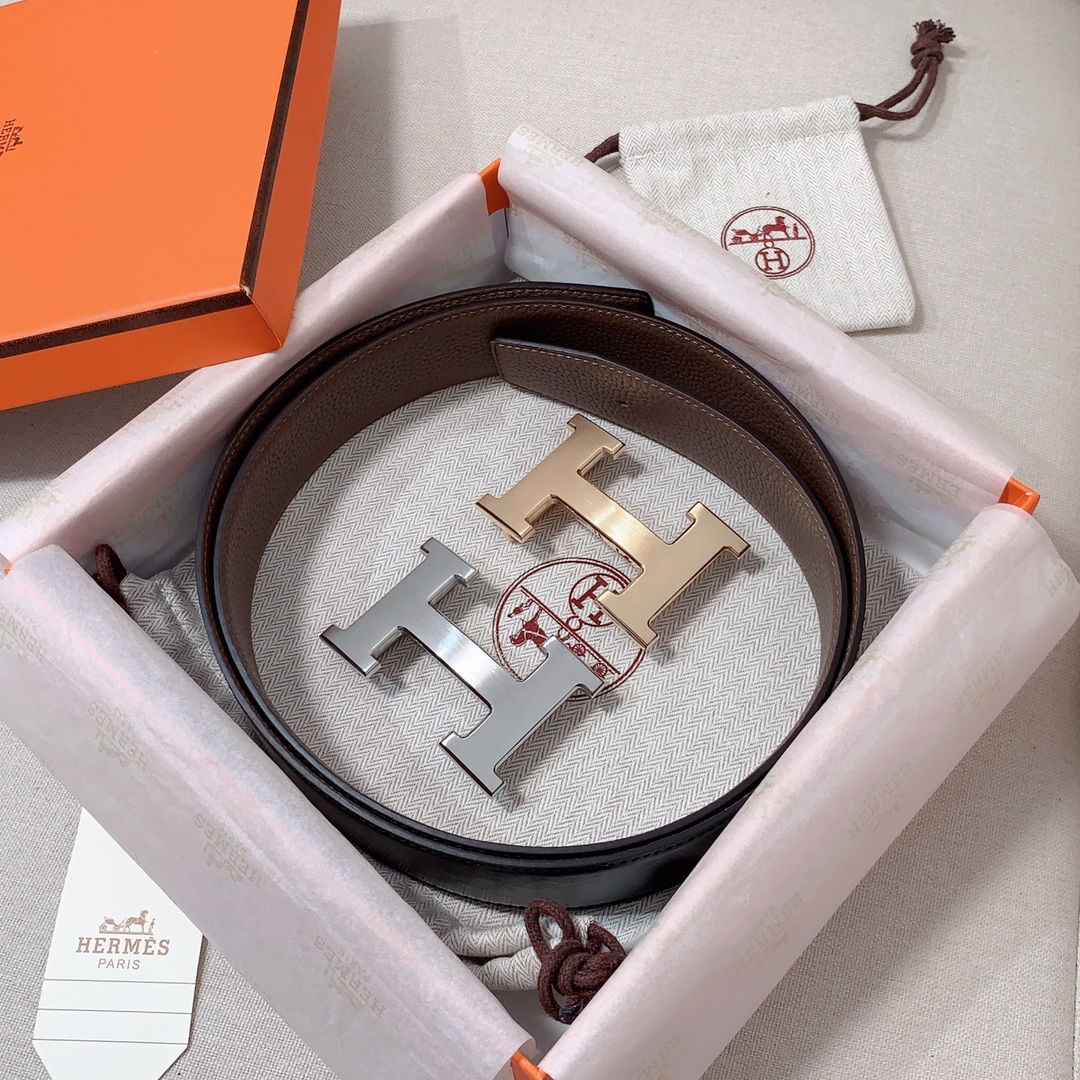 Hermès Male Leather Belt 38mm-s-m
