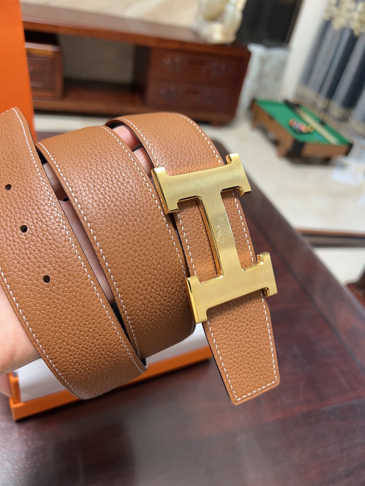 Hermès Male Basic Belt 38mm