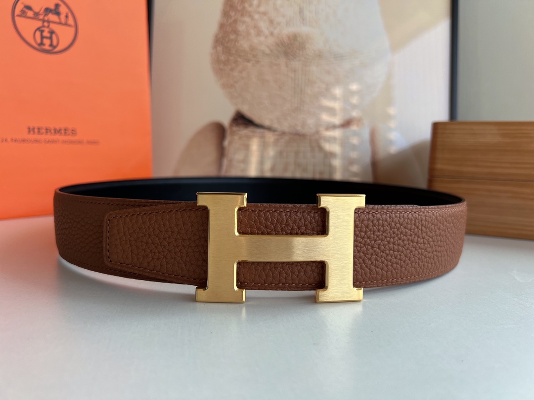 Hermès Male Leather Belt Top Grain Leather S-m