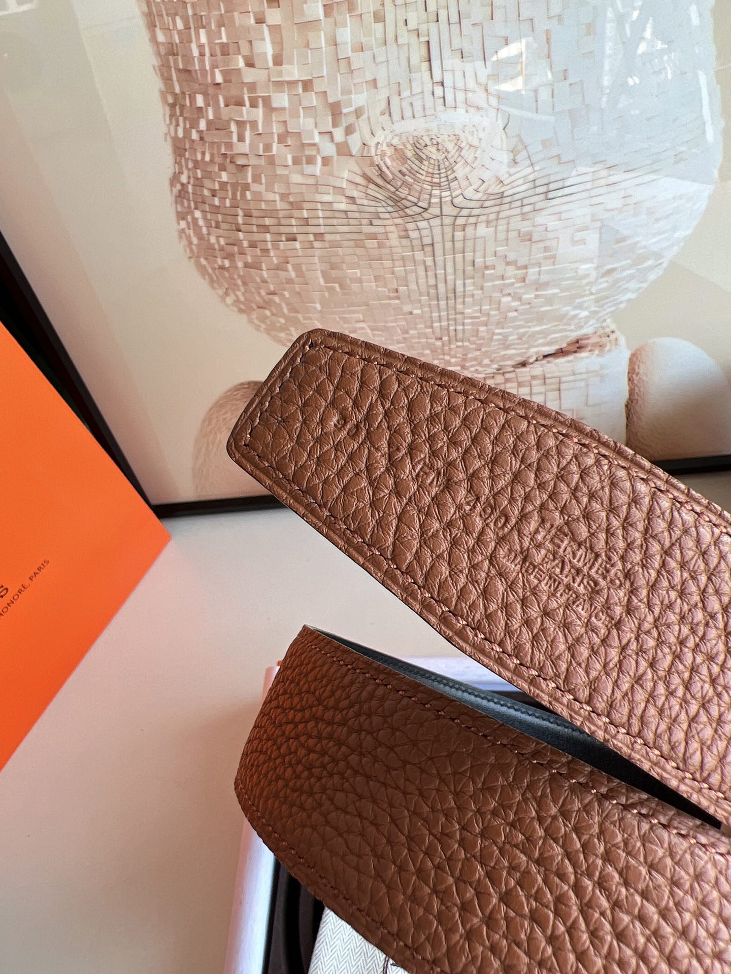 Hermès Male Leather Belt Top Grain Leather S-m