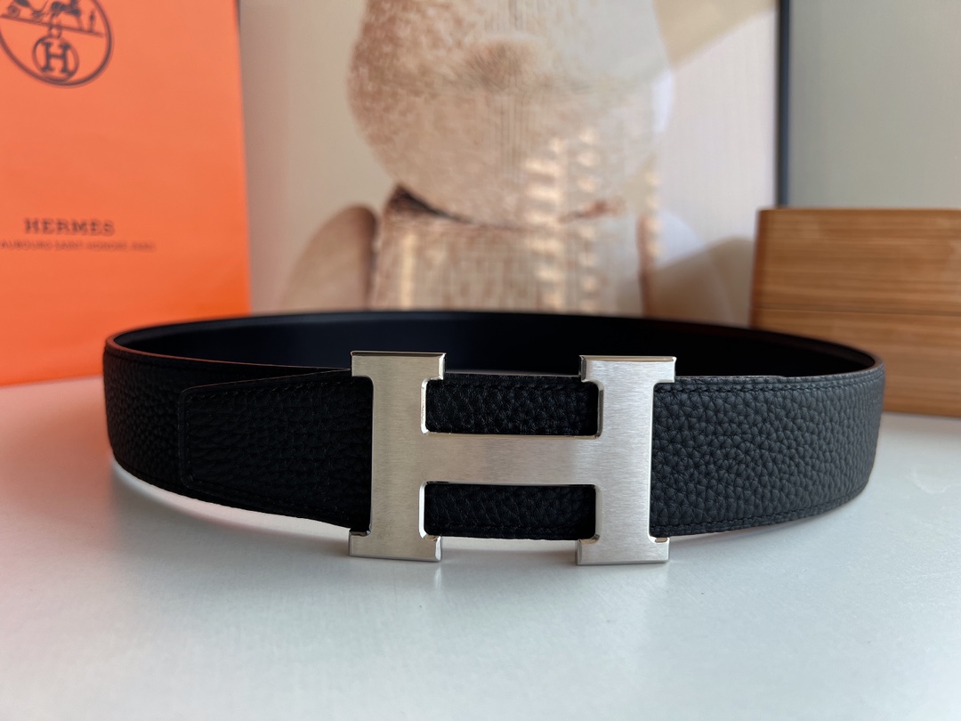 Hermès Male Leather Belt Top Grain Leather S-m