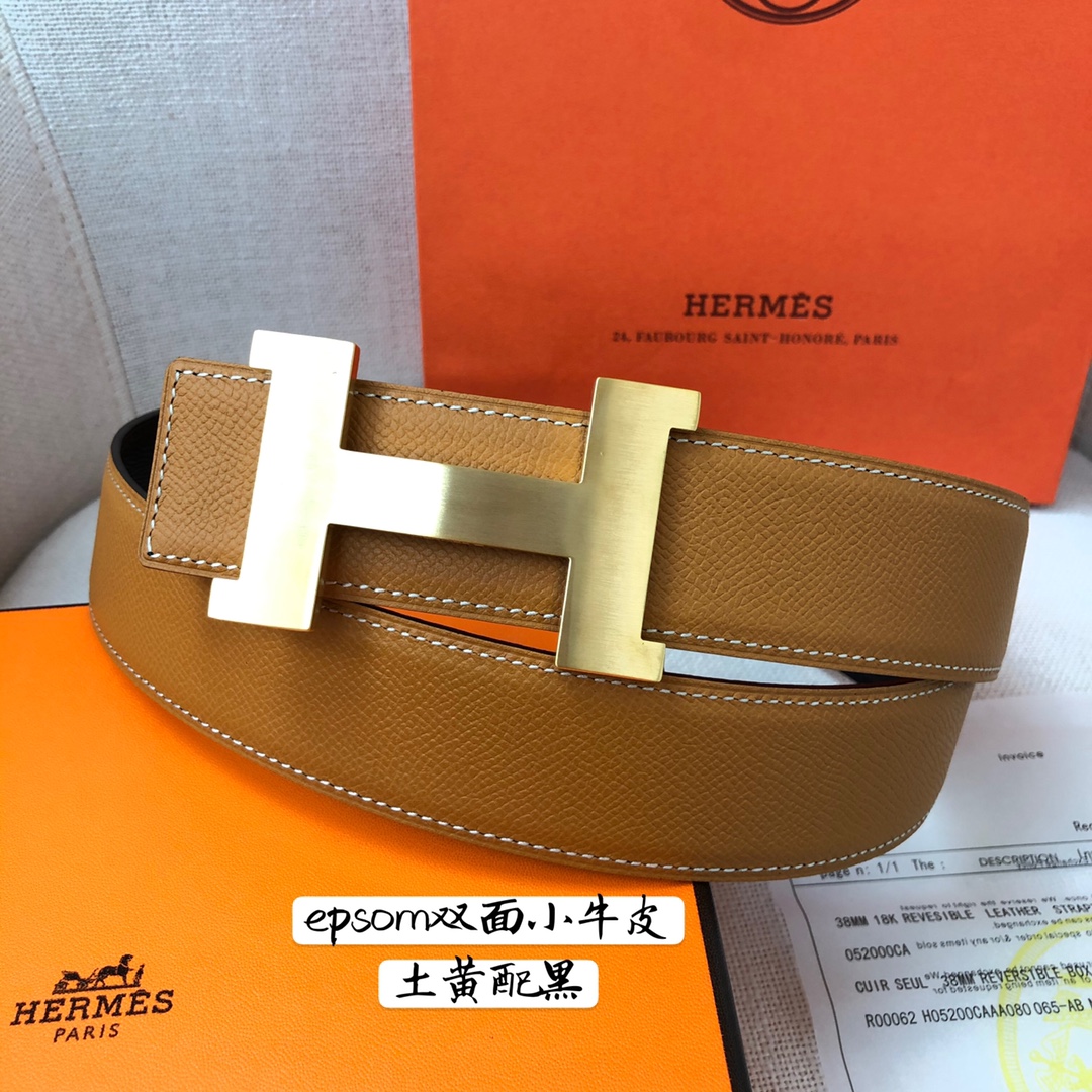 Hermès Male Basic Belt Cow Leather 38mm