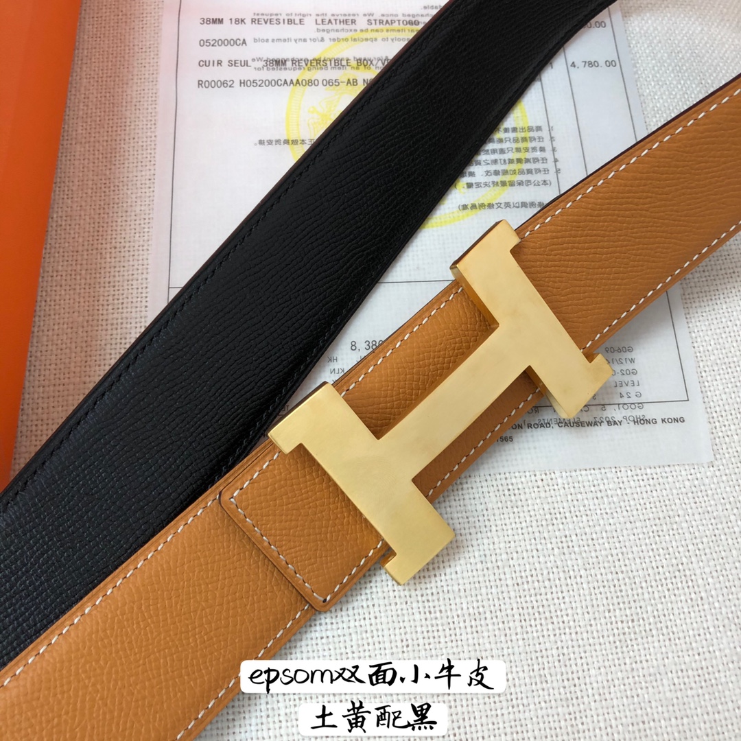 Hermès Male Basic Belt Cow Leather 38mm