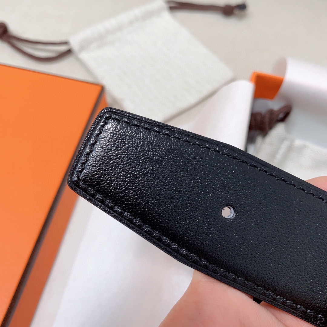 Hermès Male Leather Belt 38mm-s-m