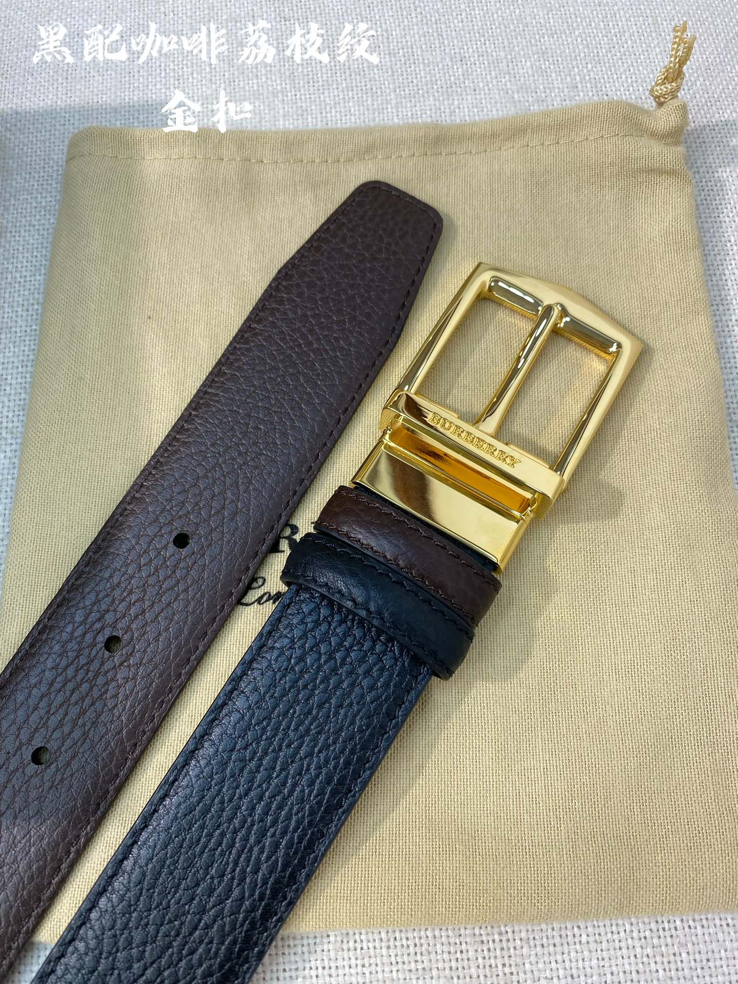 Burberry Male Leather Belt Cow Leather M