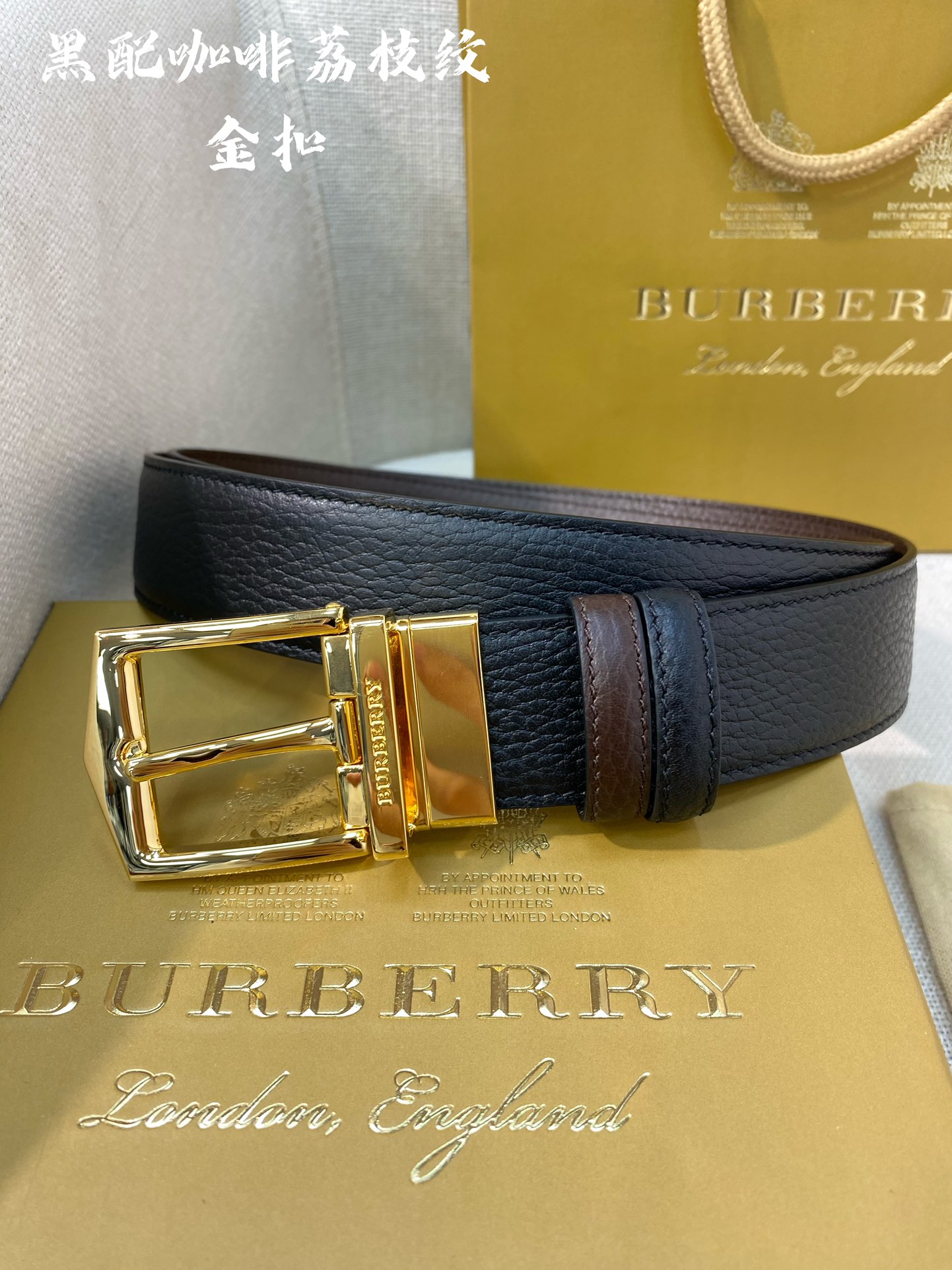 Burberry Male Leather Belt Cow Leather M
