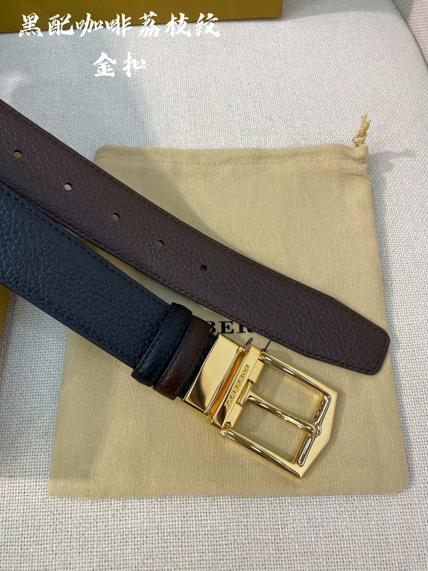 Burberry Male Leather Belt Cow Leather M