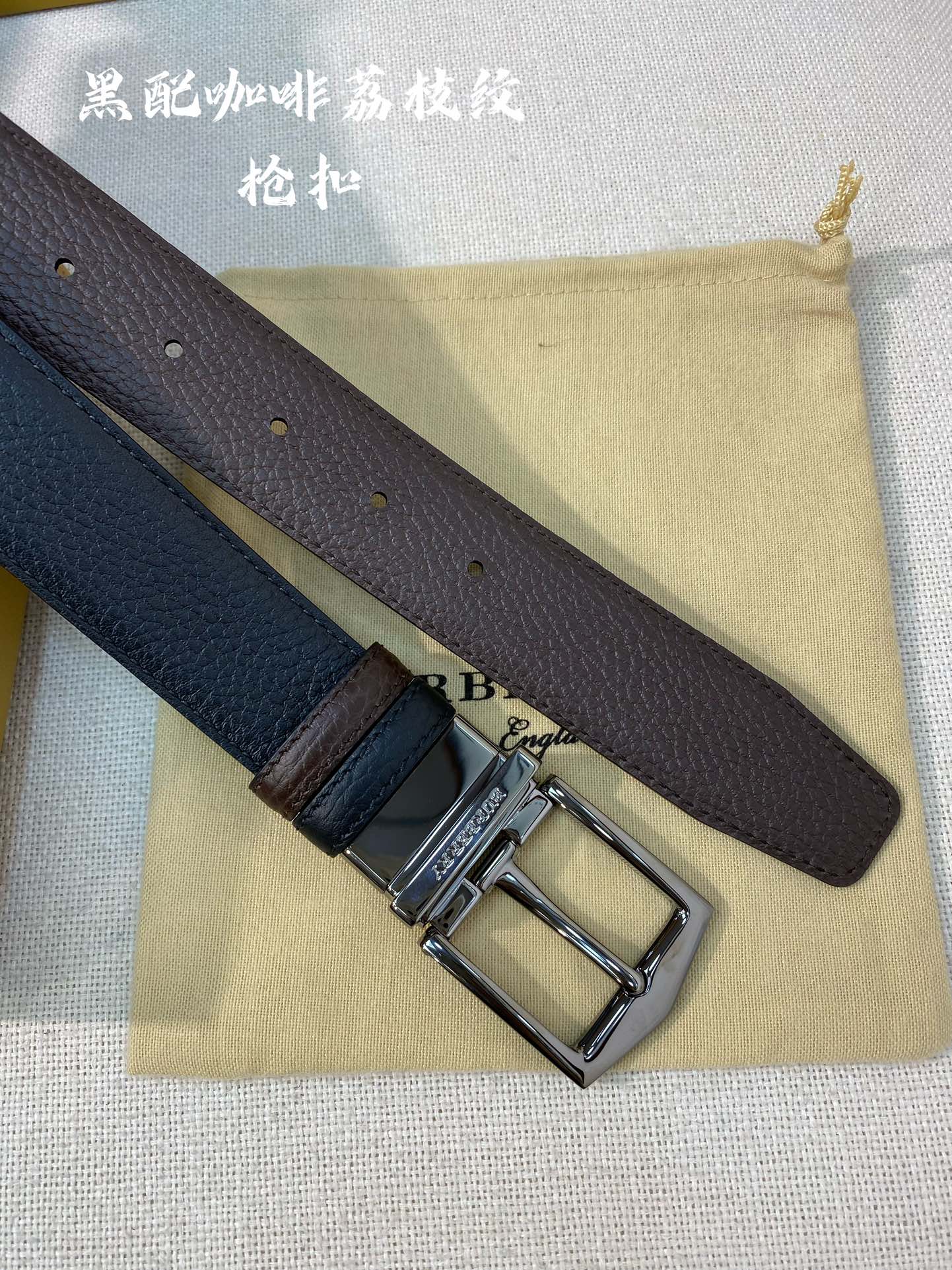 Burberry Male Leather Belt Cow Leather M