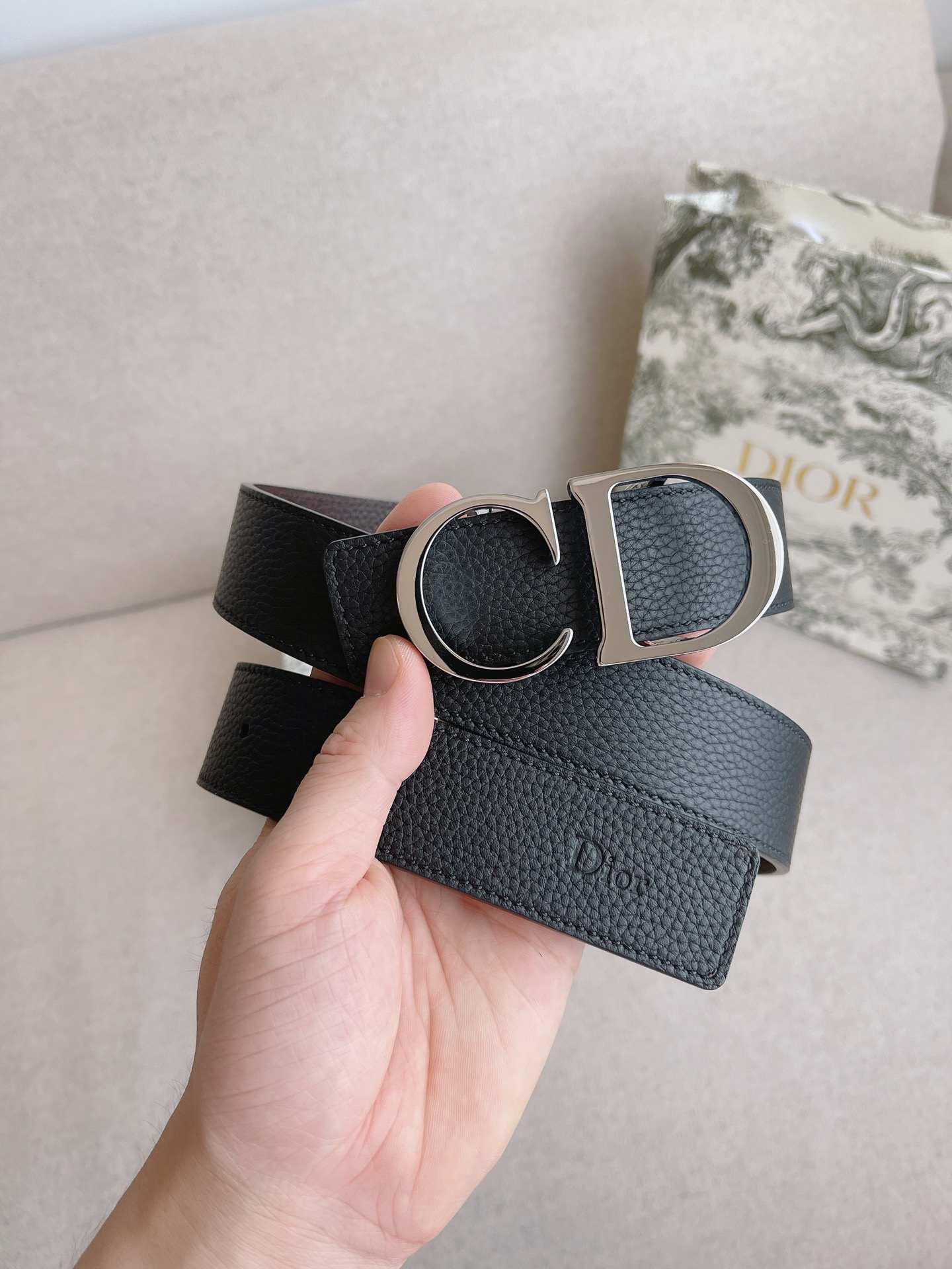 Dior Male Leather Belt 35mm