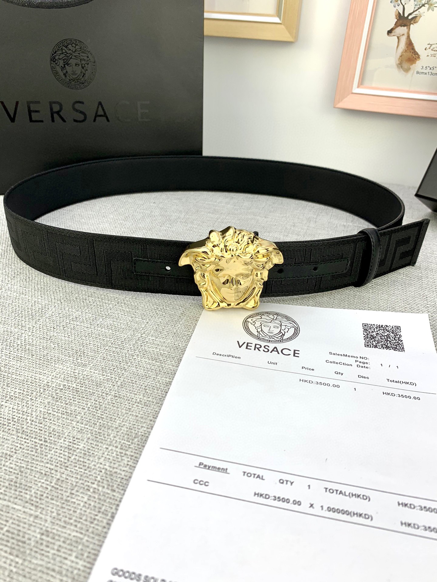 Versace Male Basic Belt Canvas S-m