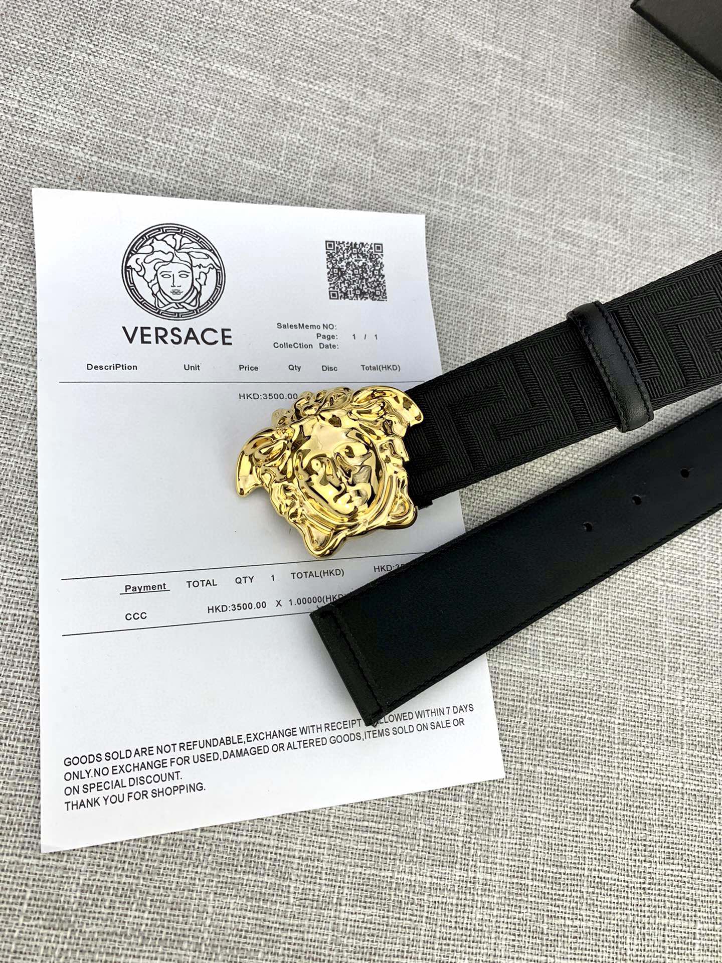Versace Male Basic Belt Canvas S-m