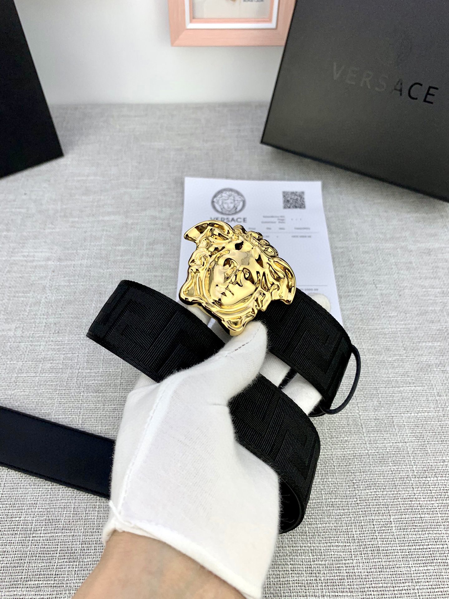 Versace Male Basic Belt Canvas S-m