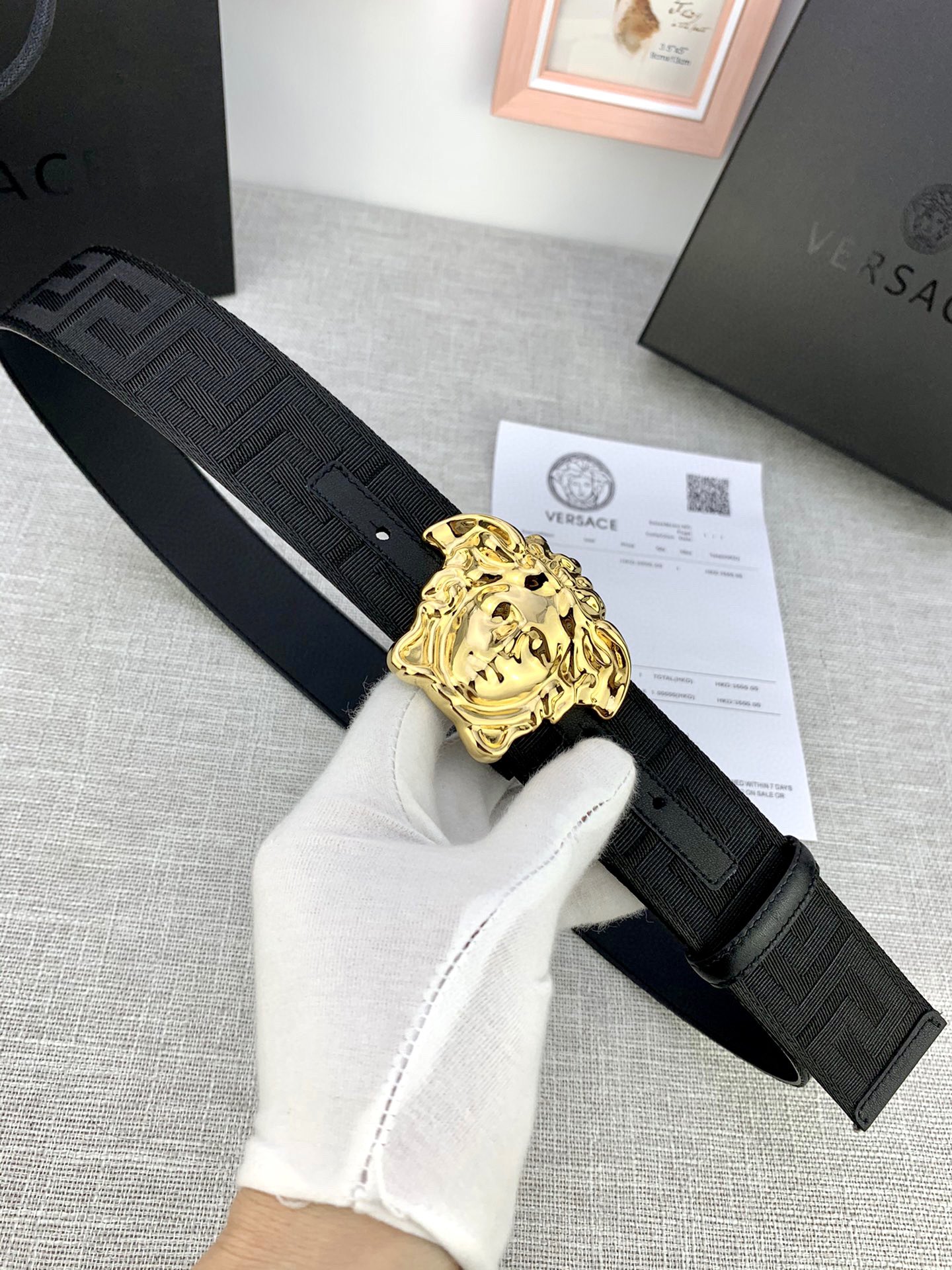 Versace Male Basic Belt Canvas S-m