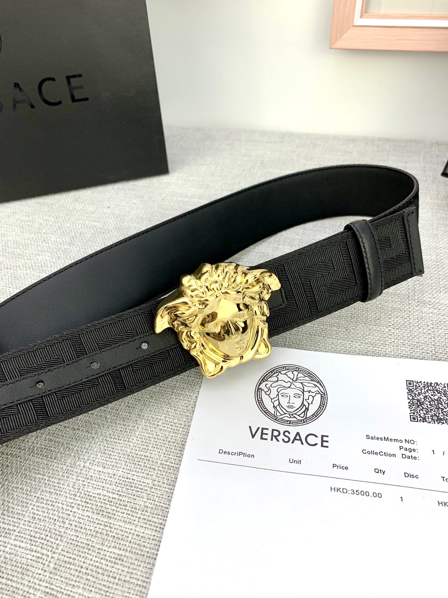 Versace Male Basic Belt Canvas S-m